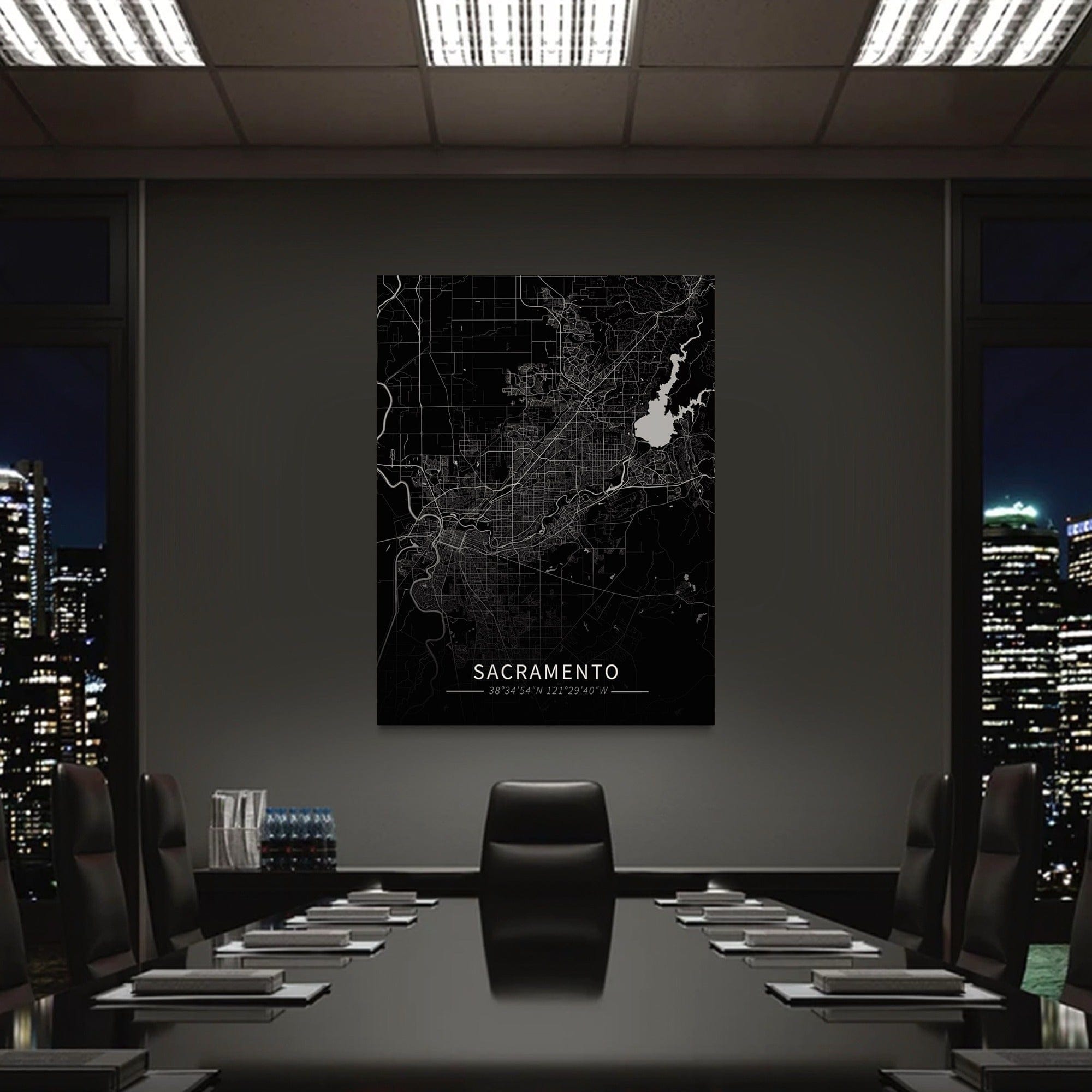 Sacramento City Map Canvas