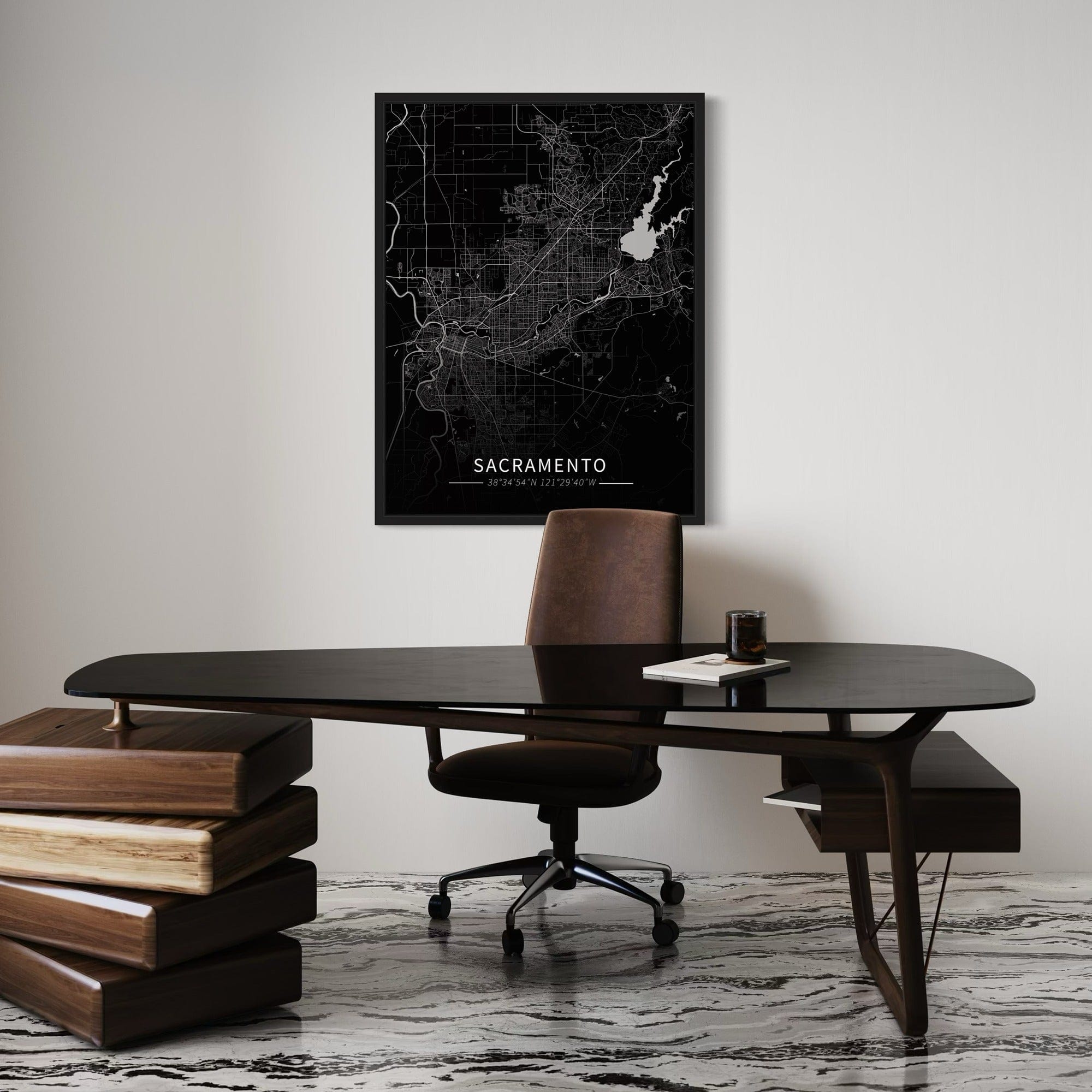 Sacramento City Map Canvas
