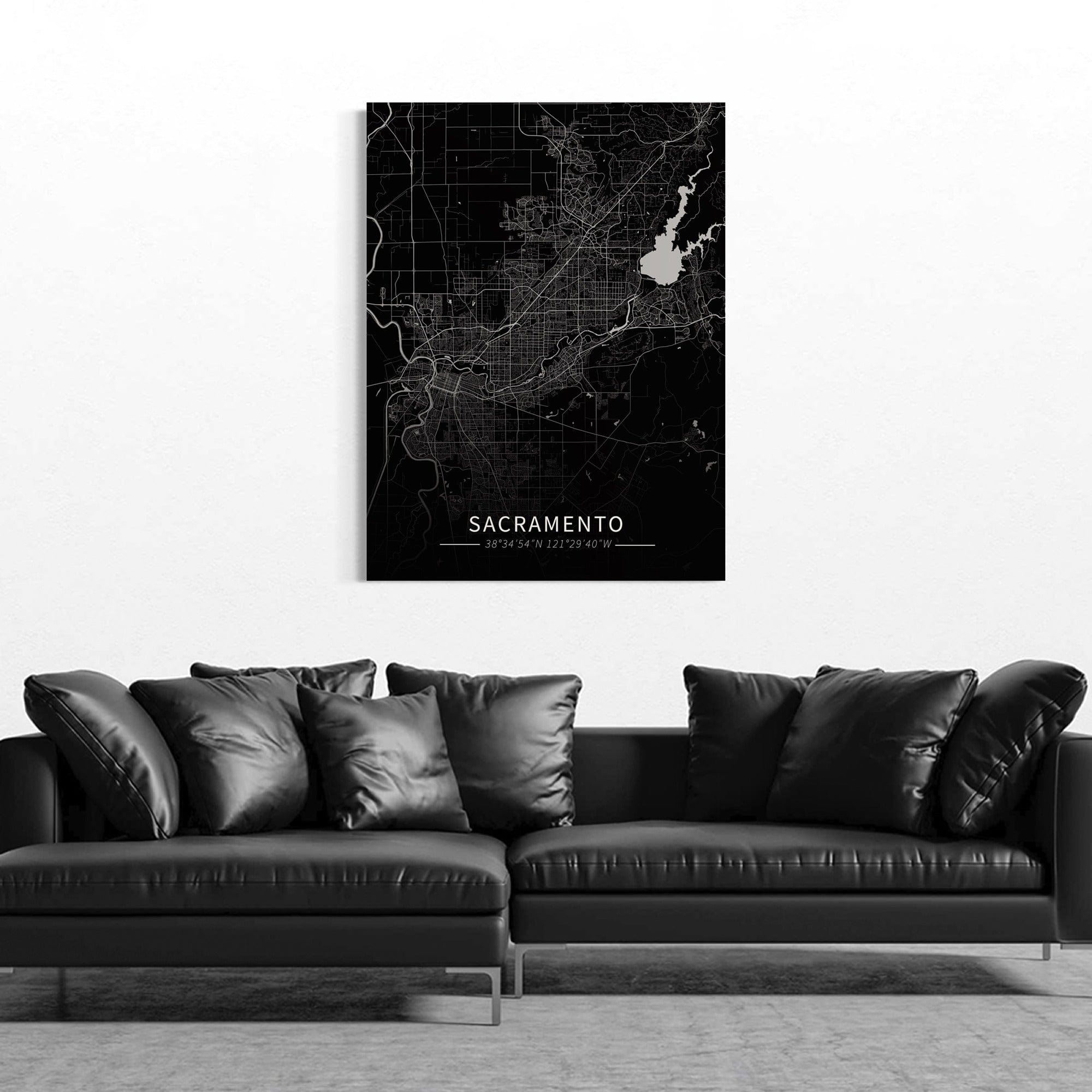 Sacramento City Map Canvas
