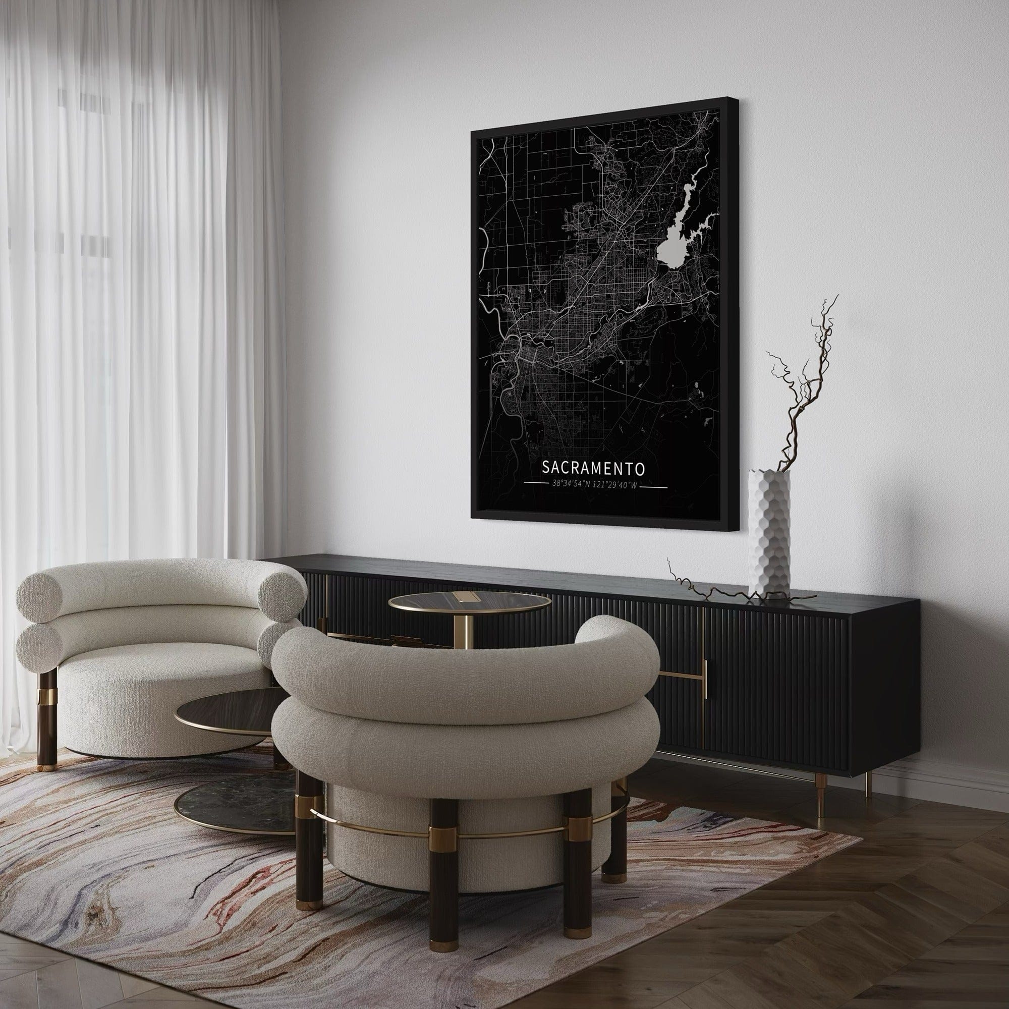 Sacramento City Map Canvas