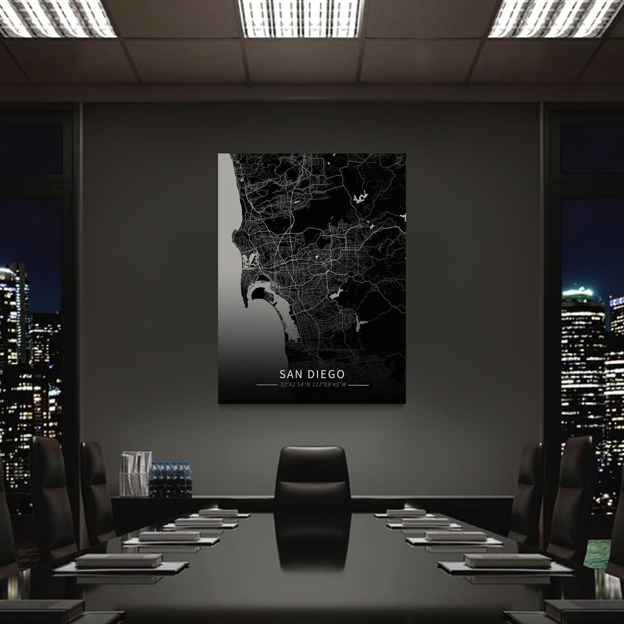 San Diego City Map Canvas