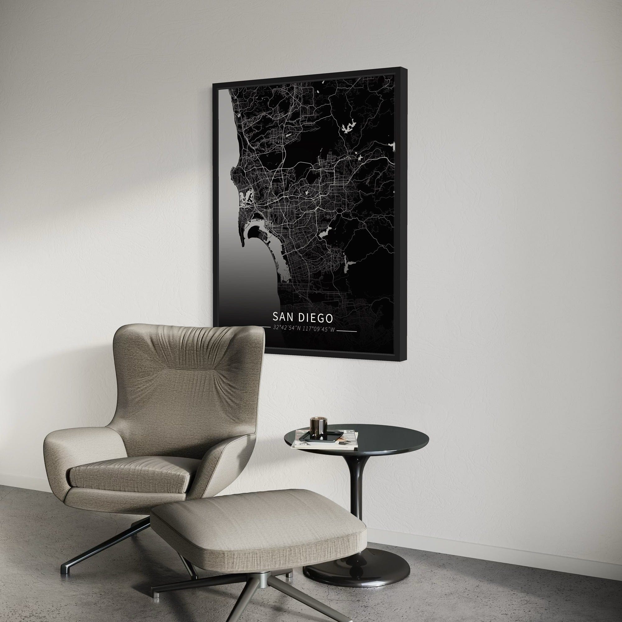 San Diego City Map Canvas