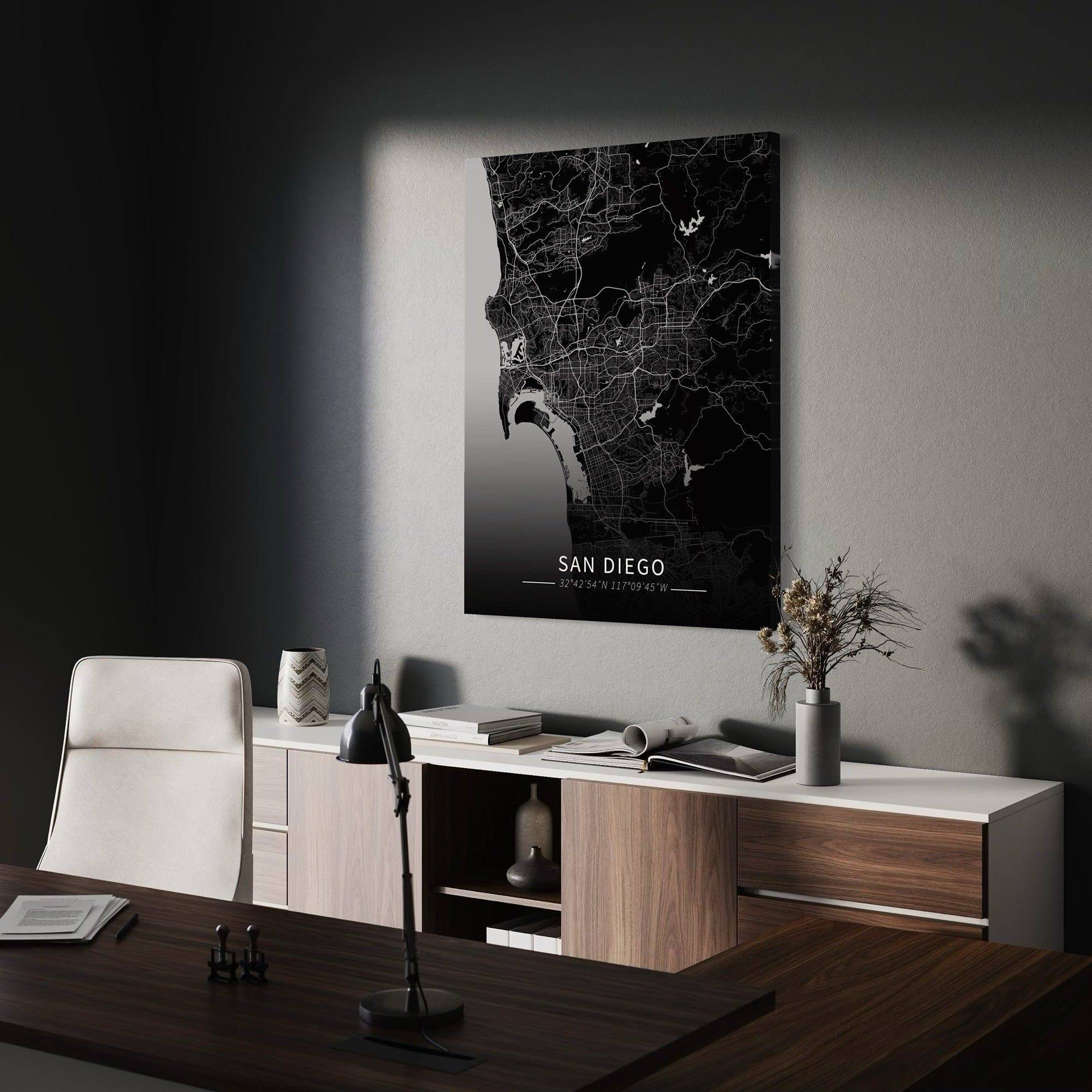San Diego City Map Canvas