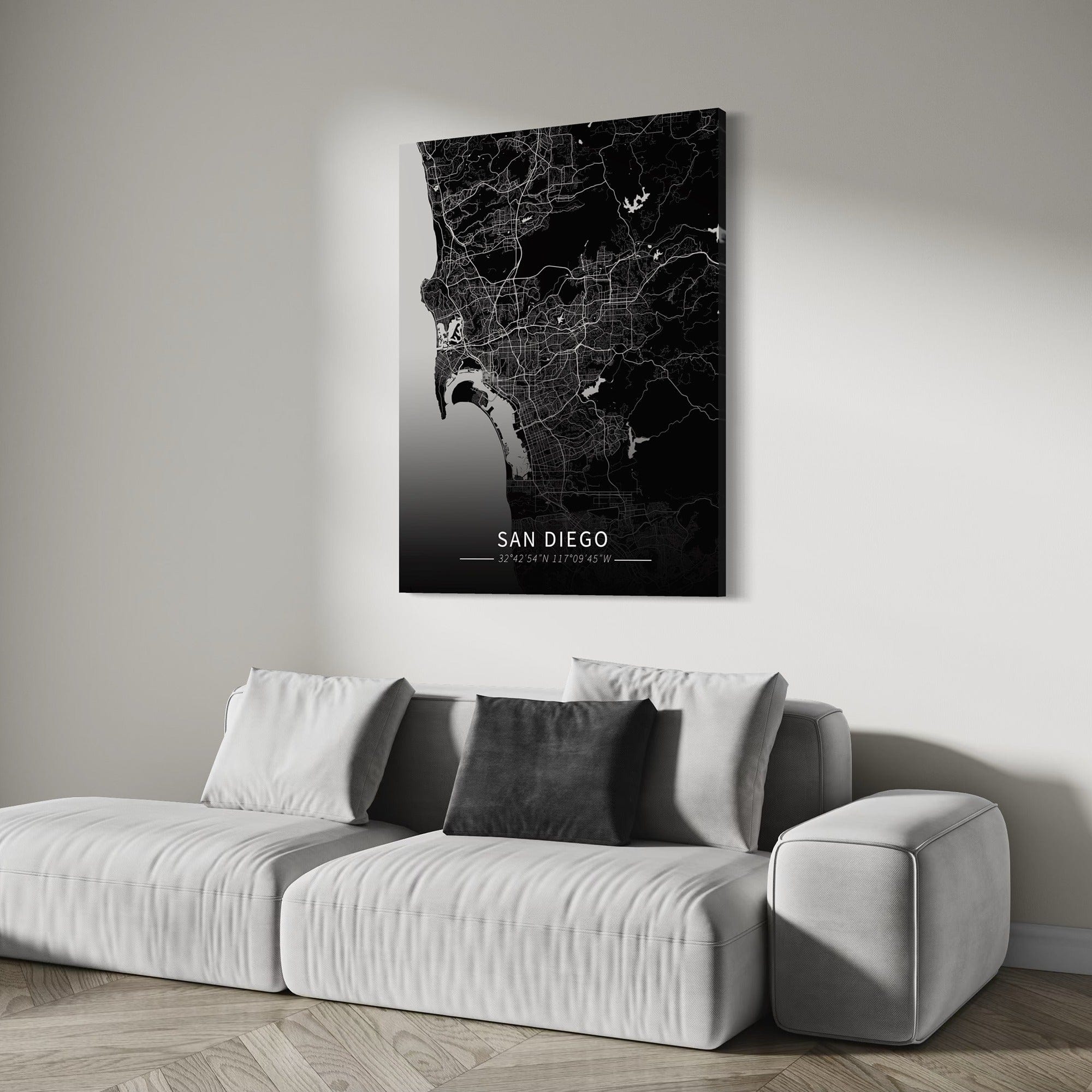 San Diego City Map Canvas