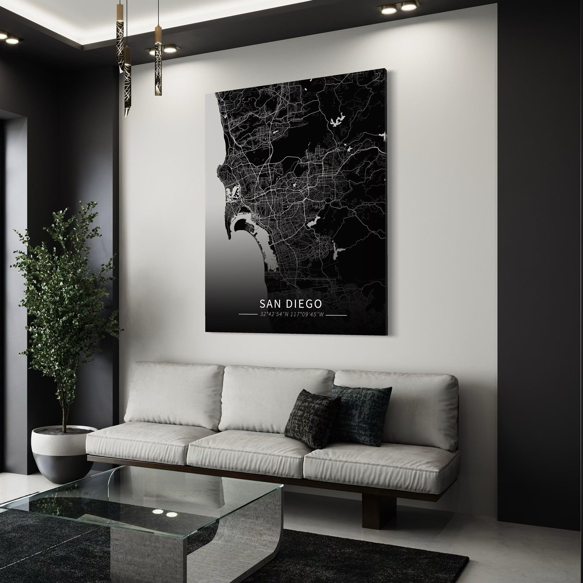 San Diego City Map Canvas
