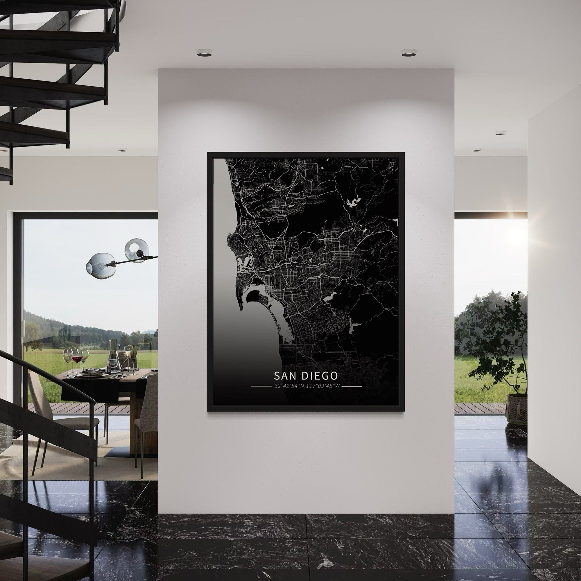 San Diego City Map Canvas