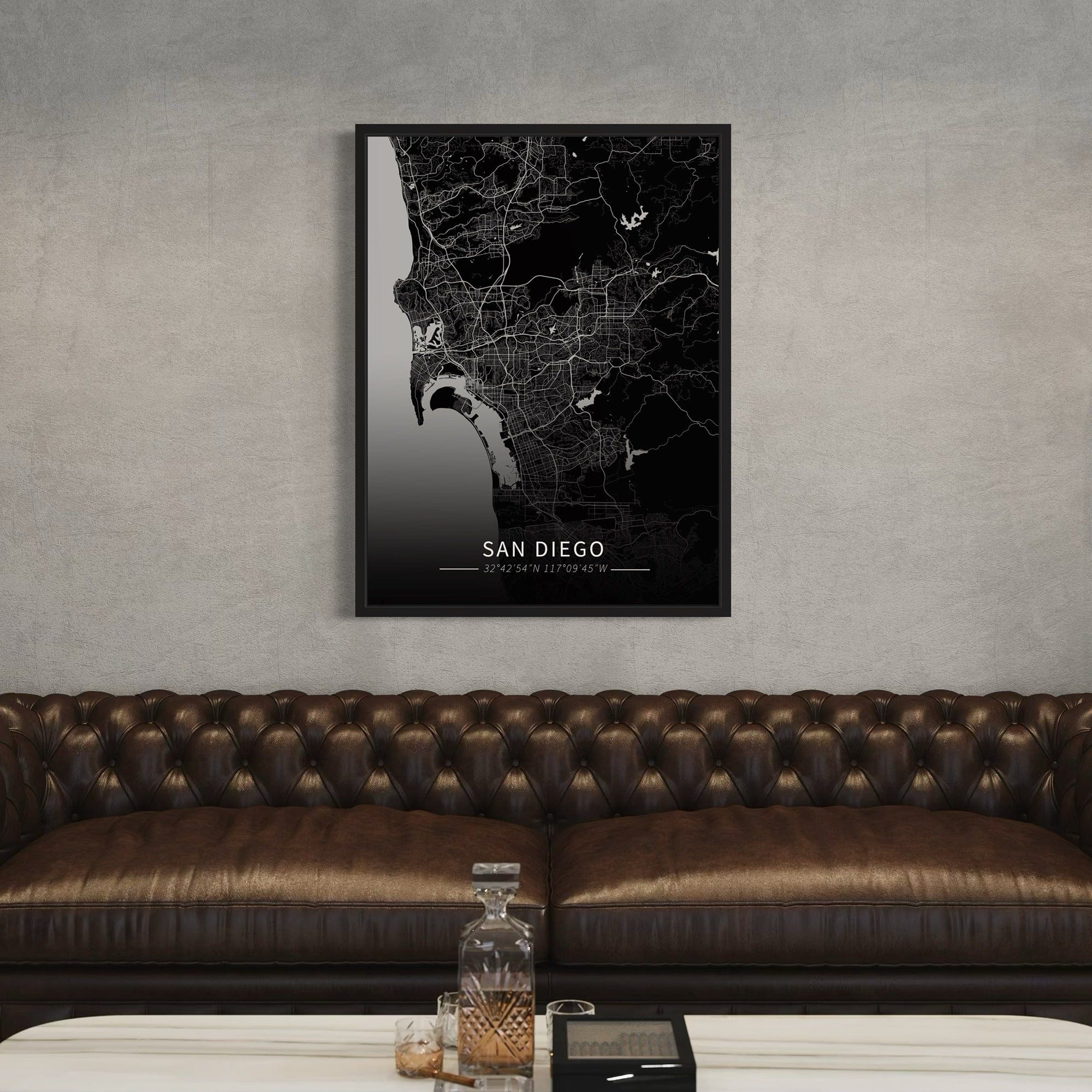San Diego City Map Canvas