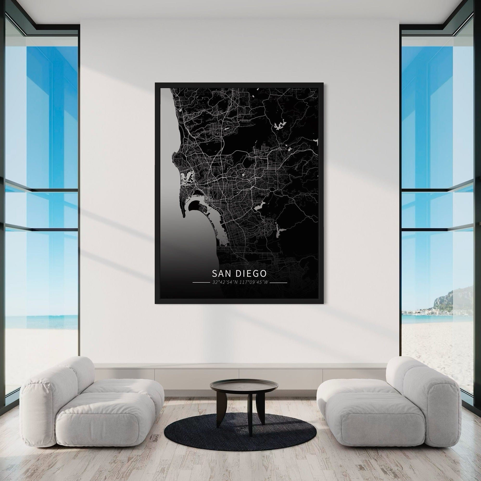 San Diego City Map Canvas