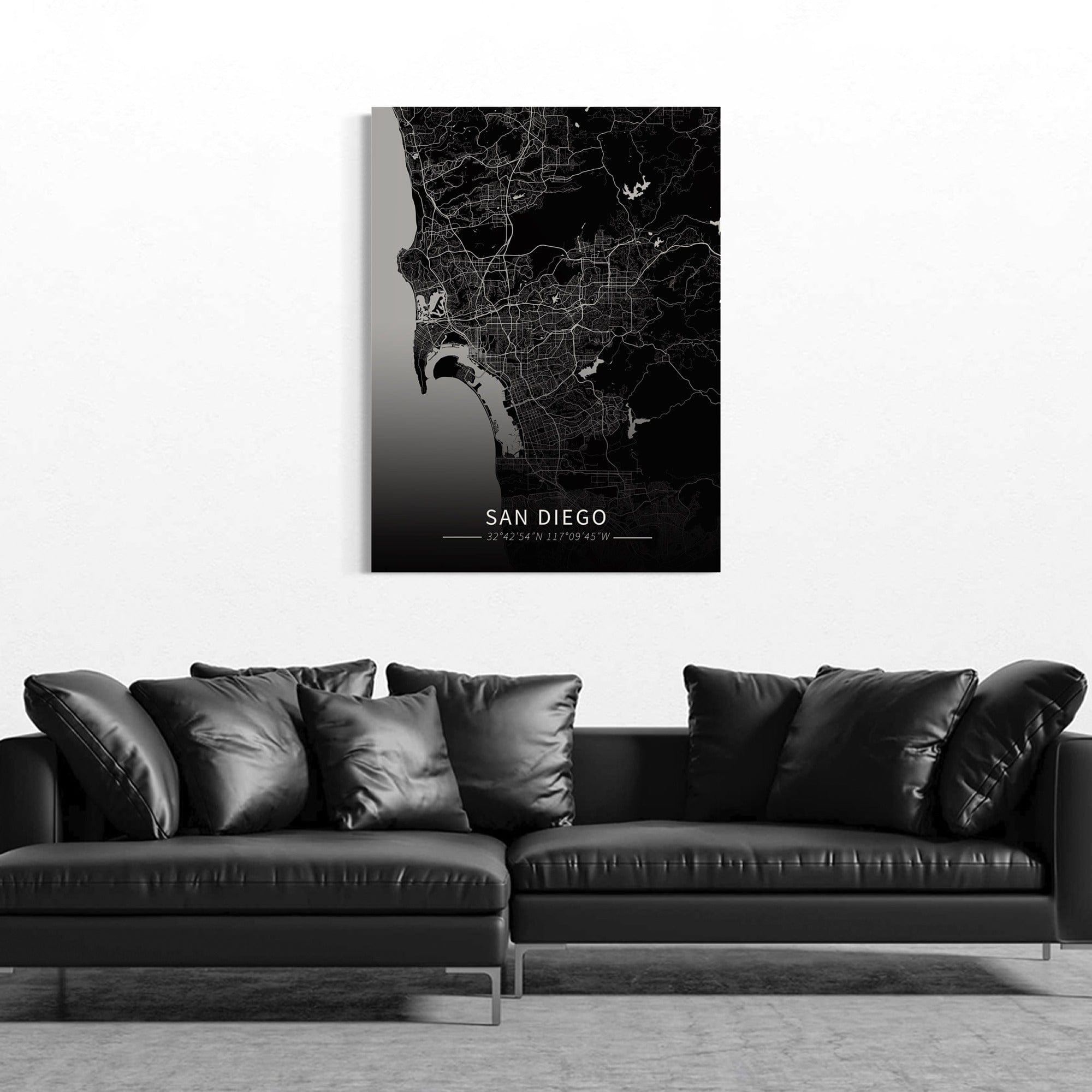 San Diego City Map Canvas