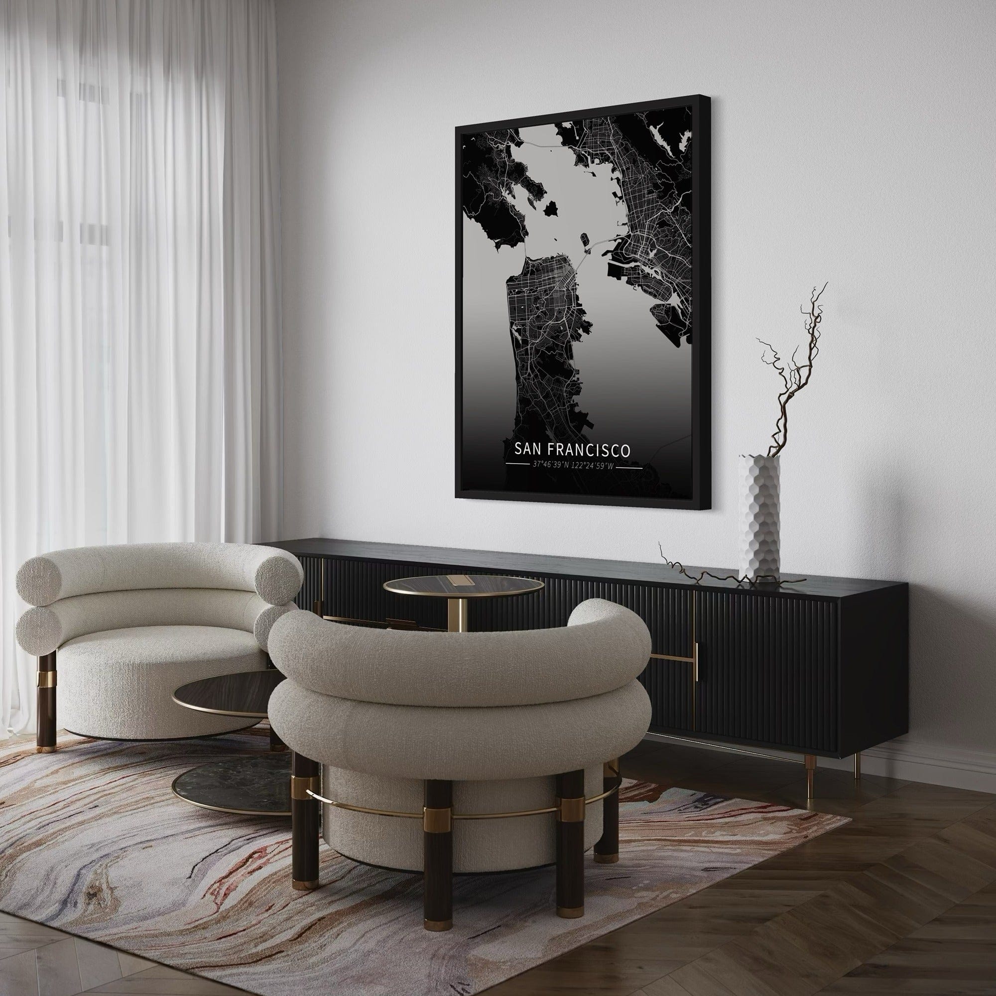 San Francisco City Map Canvas