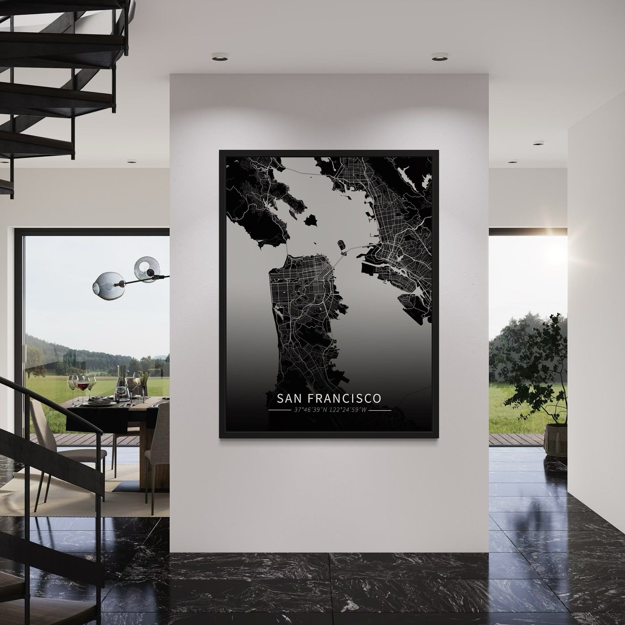 San Francisco City Map Canvas