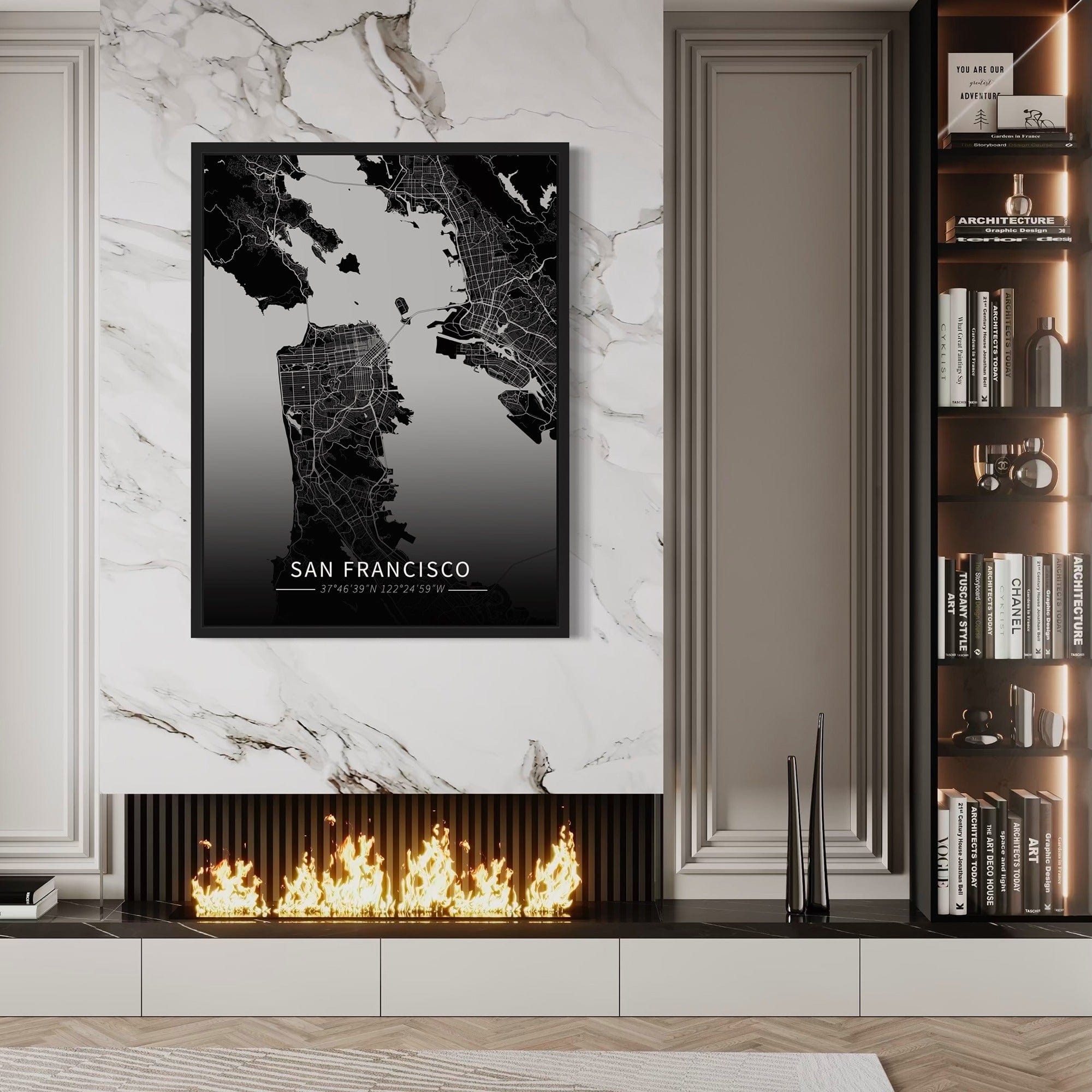 San Francisco City Map Canvas