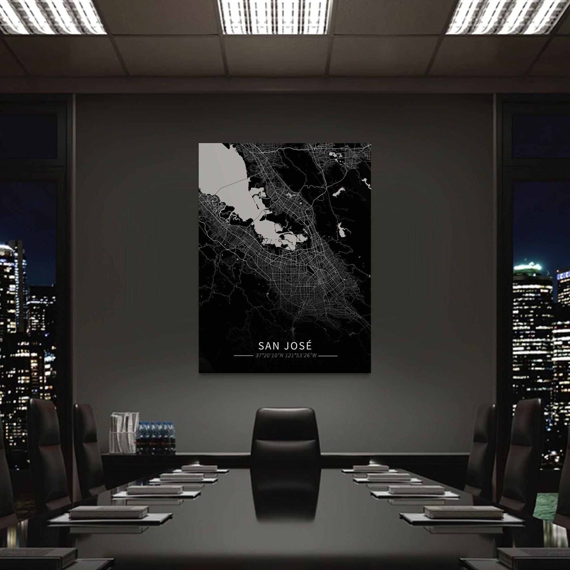 San Jose City Map Canvas