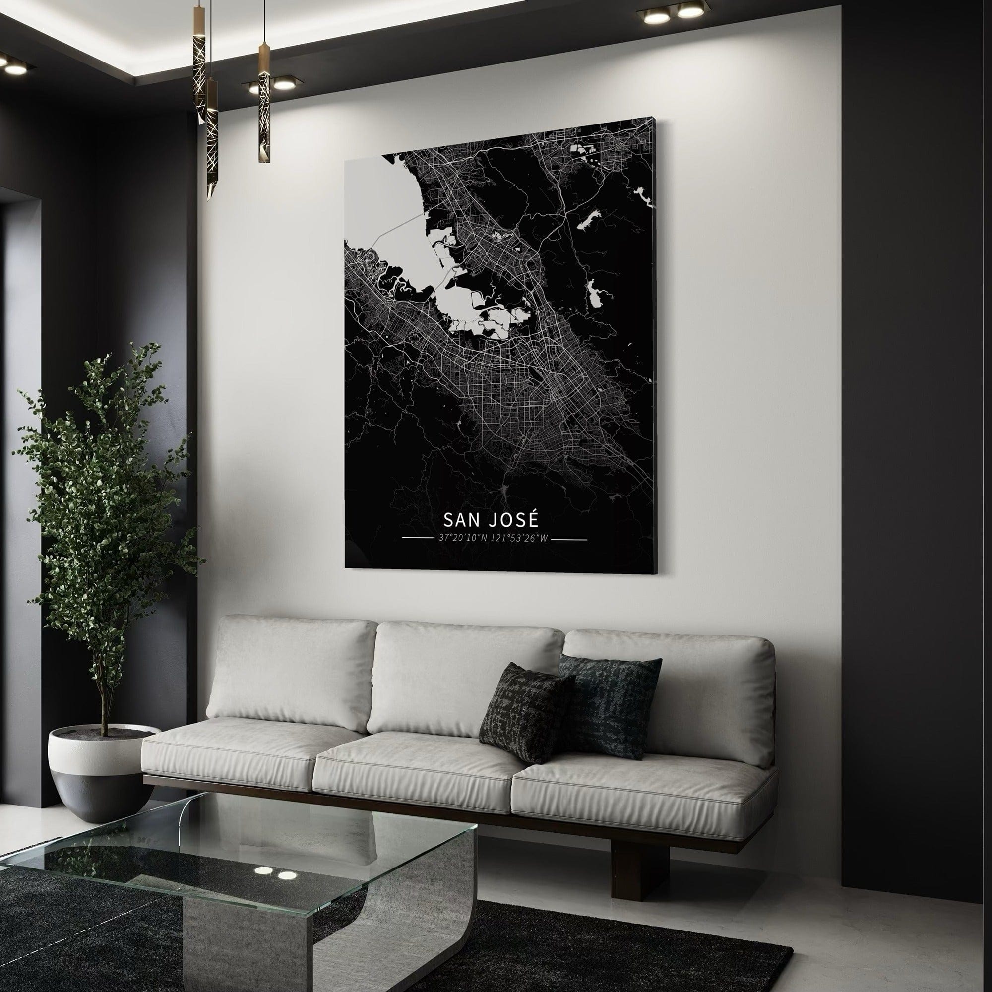 San Jose City Map Canvas