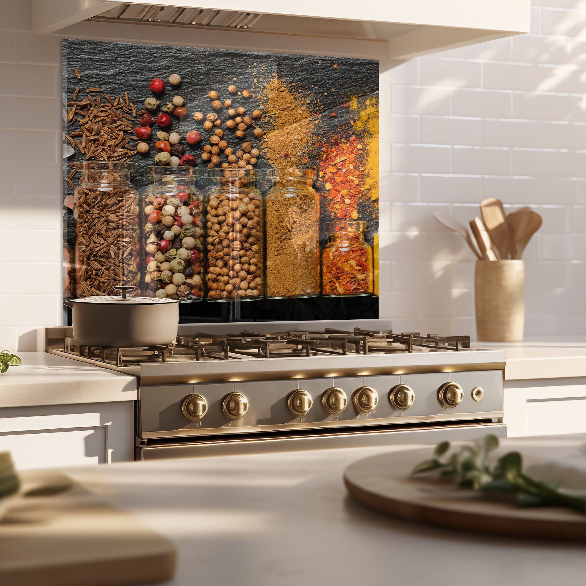 Spice Collection – Tempered Glass Kitchen Backsplash
