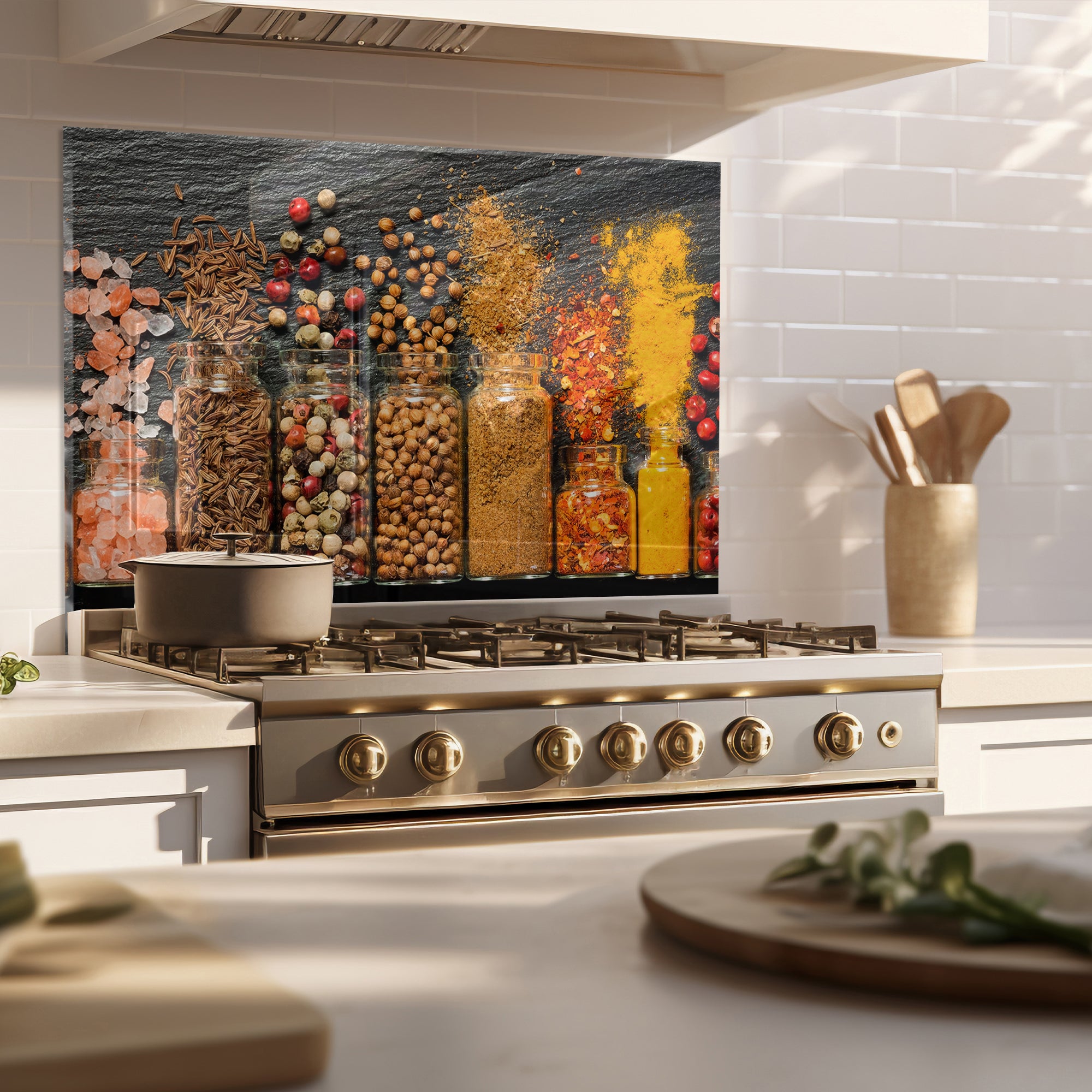 Spice Collection – Tempered Glass Kitchen Backsplash