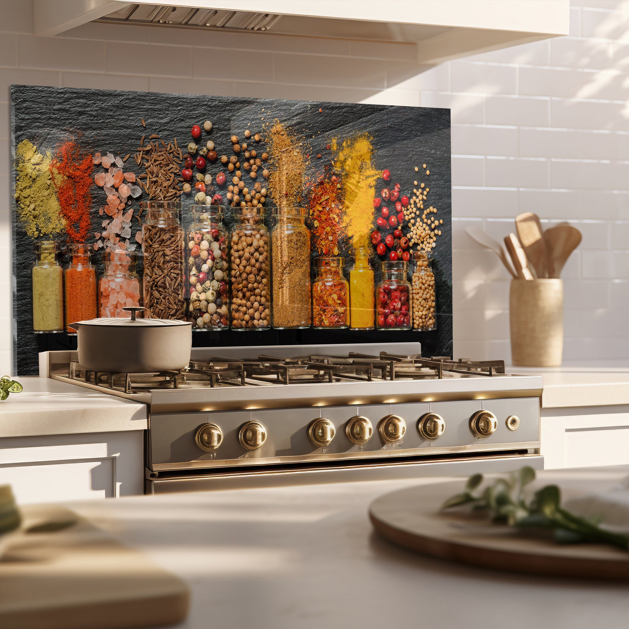 Spice Collection – Tempered Glass Kitchen Backsplash
