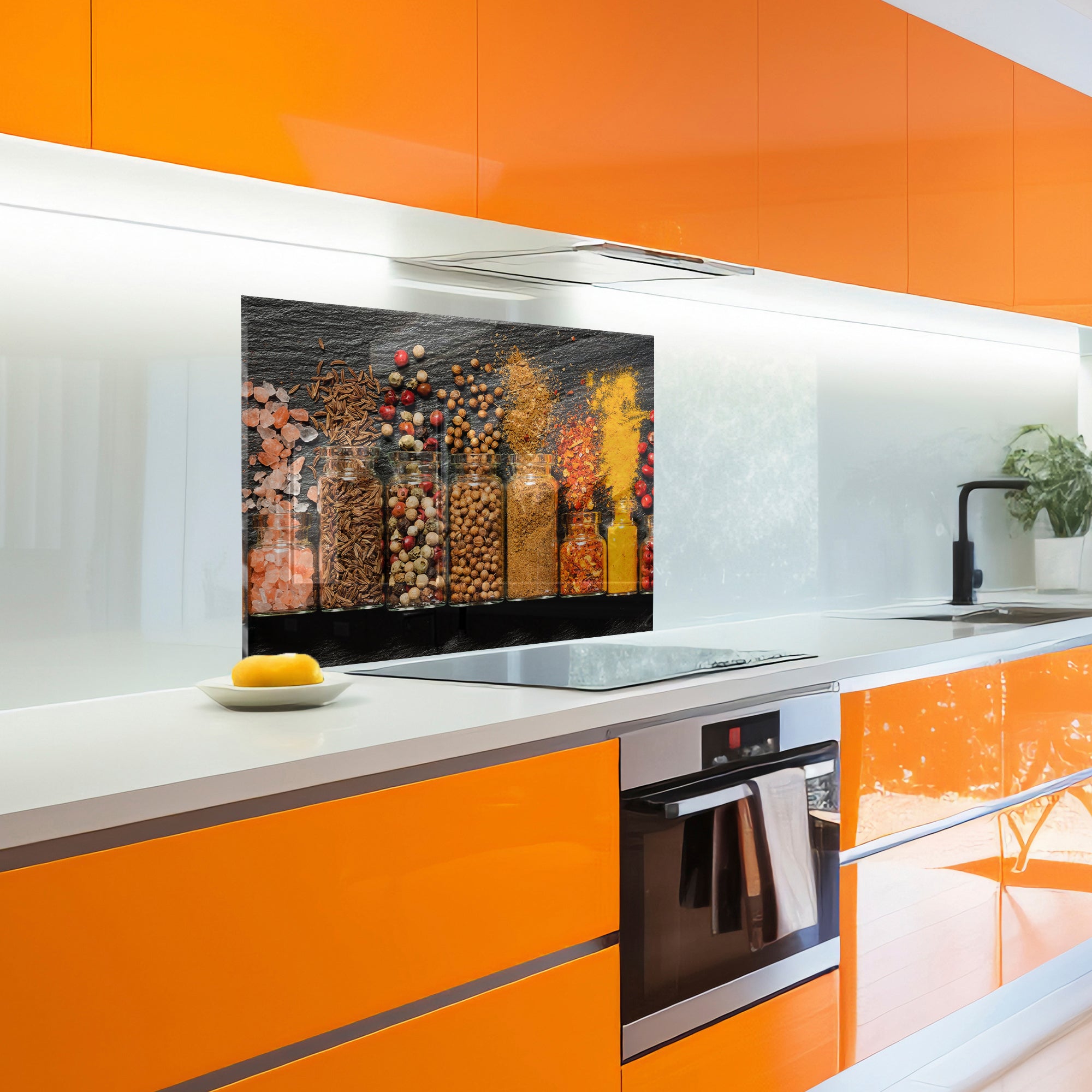 Spice Collection – Tempered Glass Kitchen Backsplash