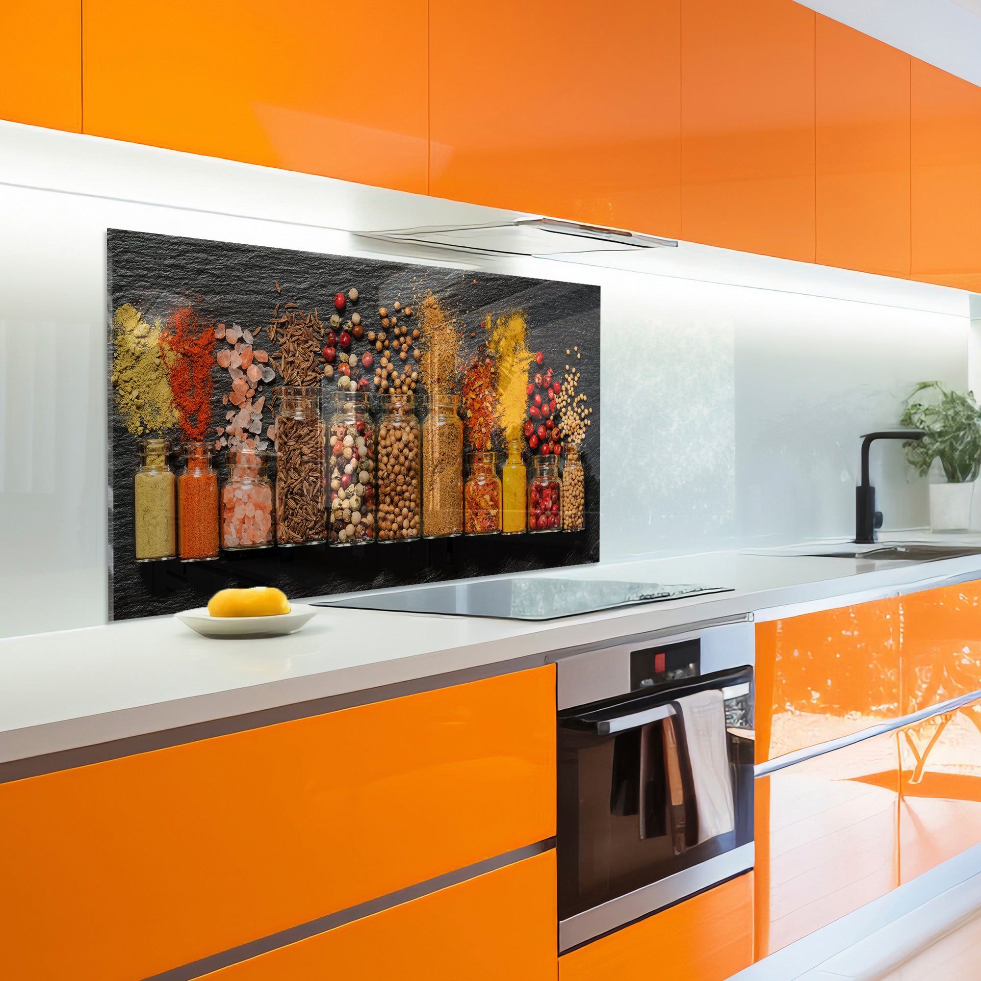 Spice Collection – Tempered Glass Kitchen Backsplash