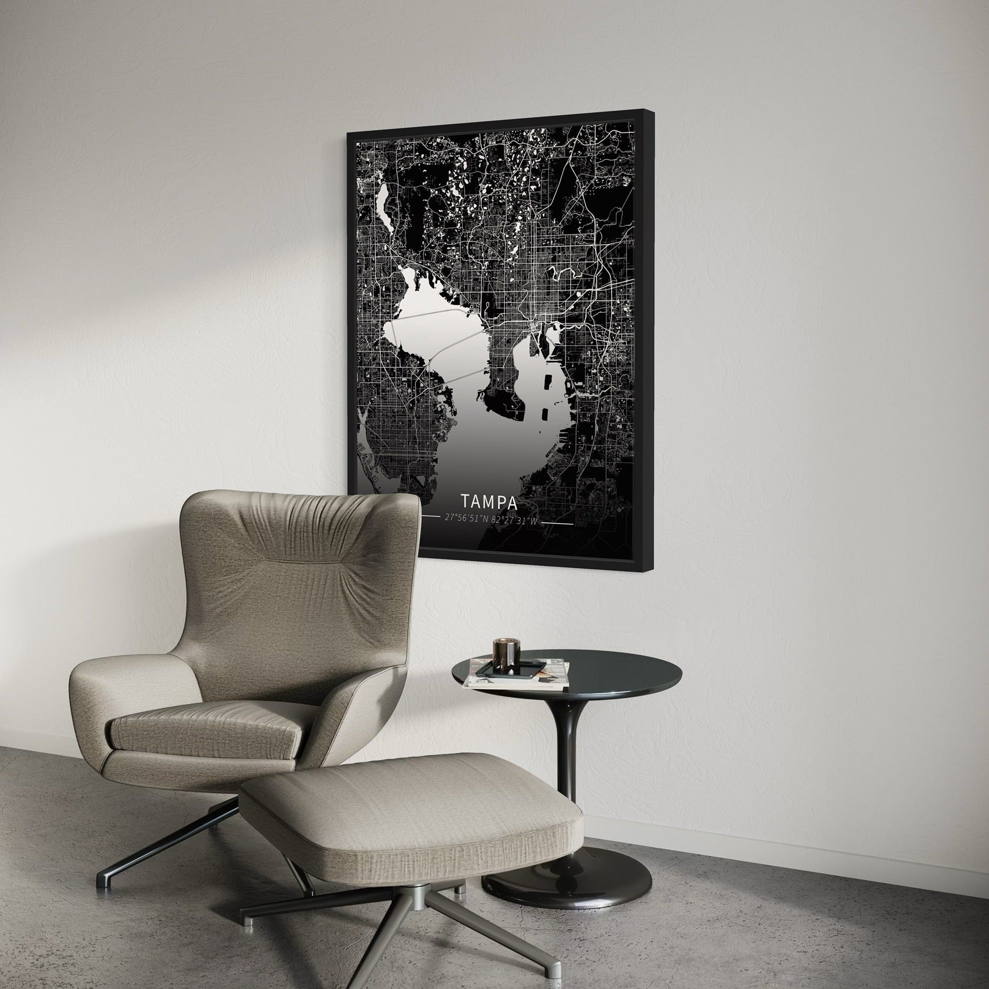 Tampa City Map Canvas