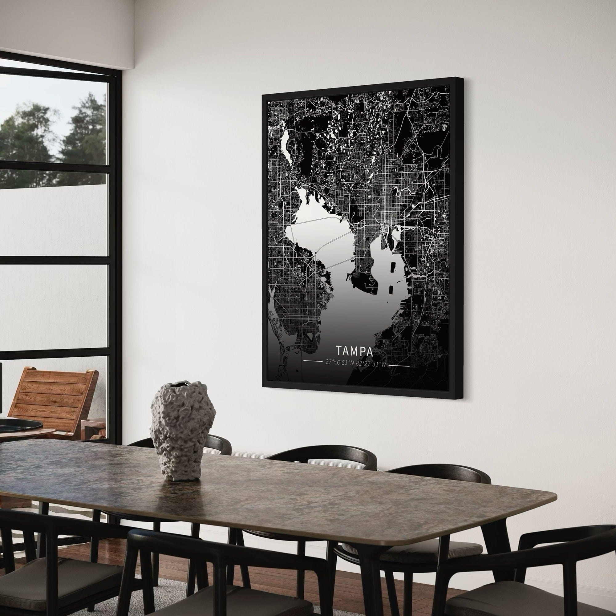 Tampa City Map Canvas