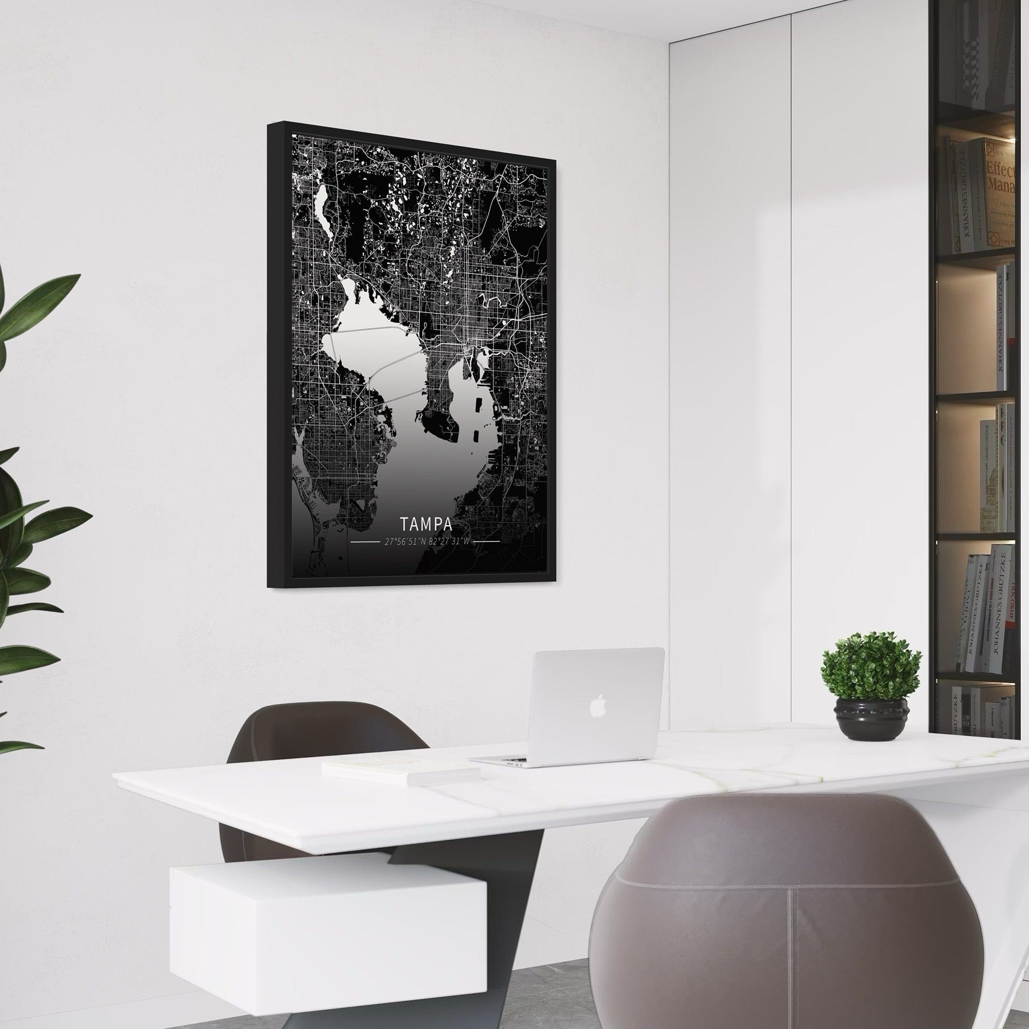 Tampa City Map Canvas