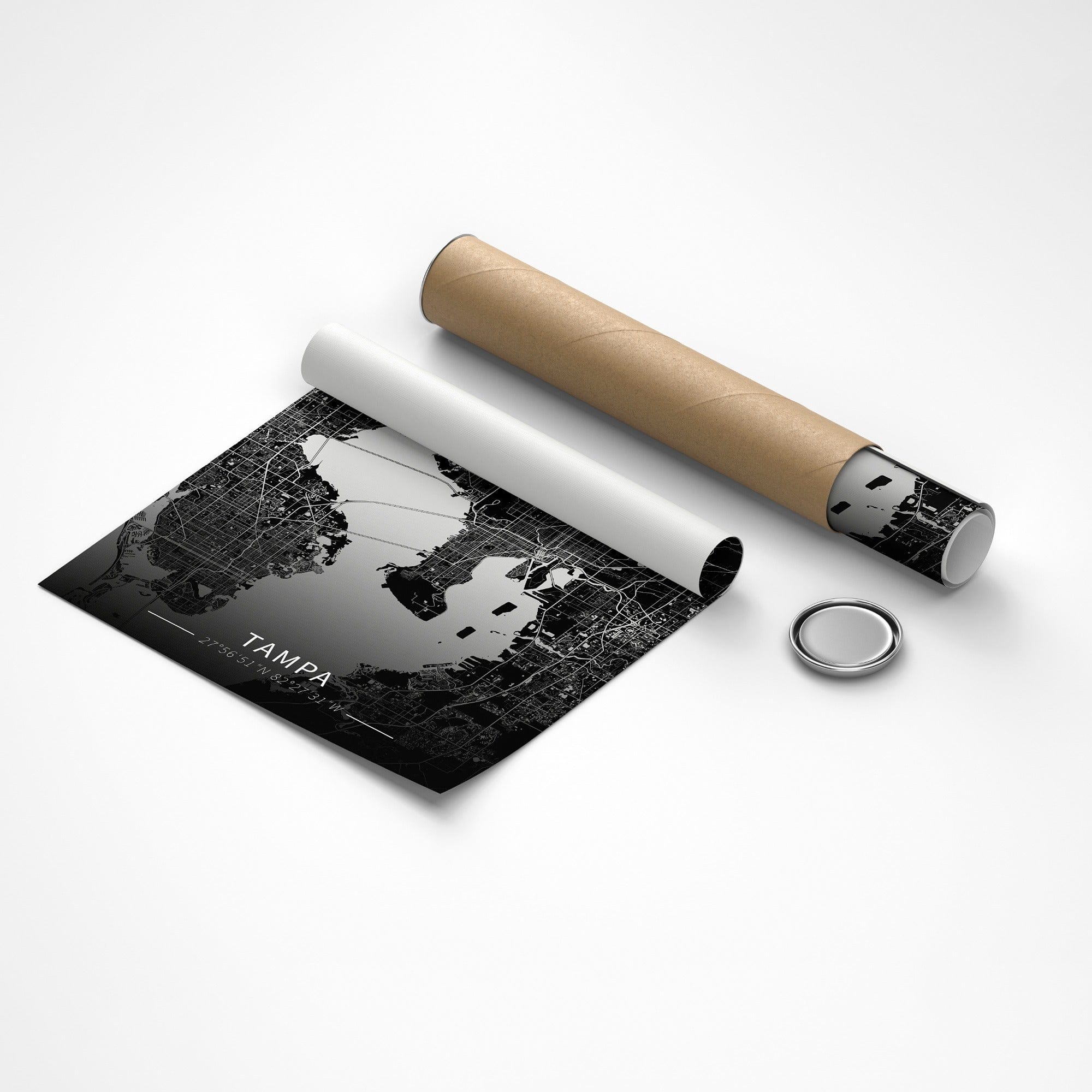 Tampa City Map Canvas