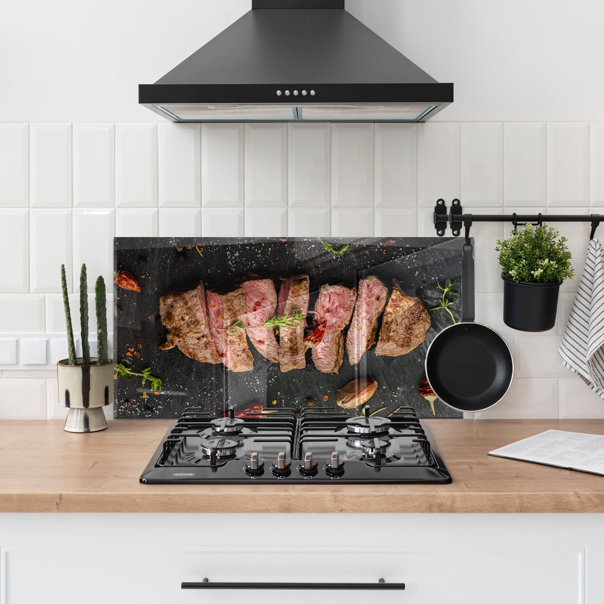 The Art of Grilling – Tempered Glass Kitchen Backsplash