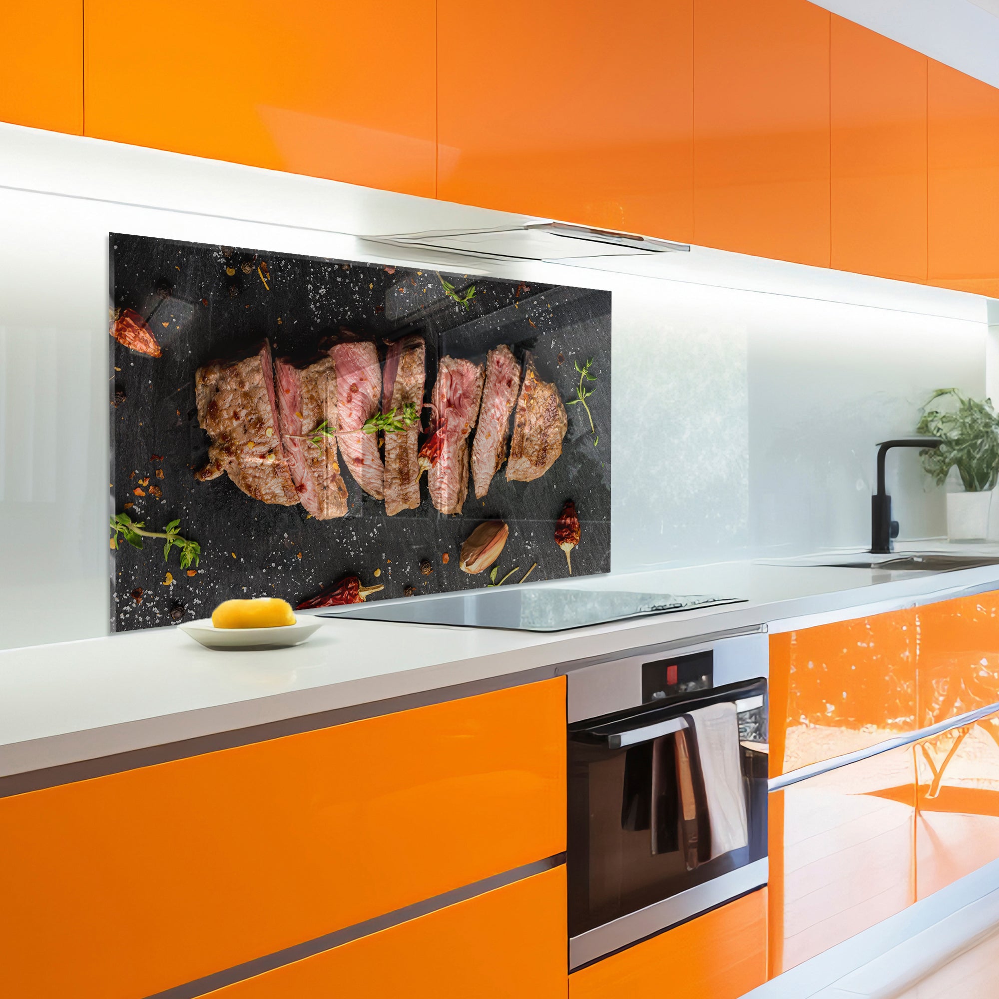 The Art of Grilling – Tempered Glass Kitchen Backsplash