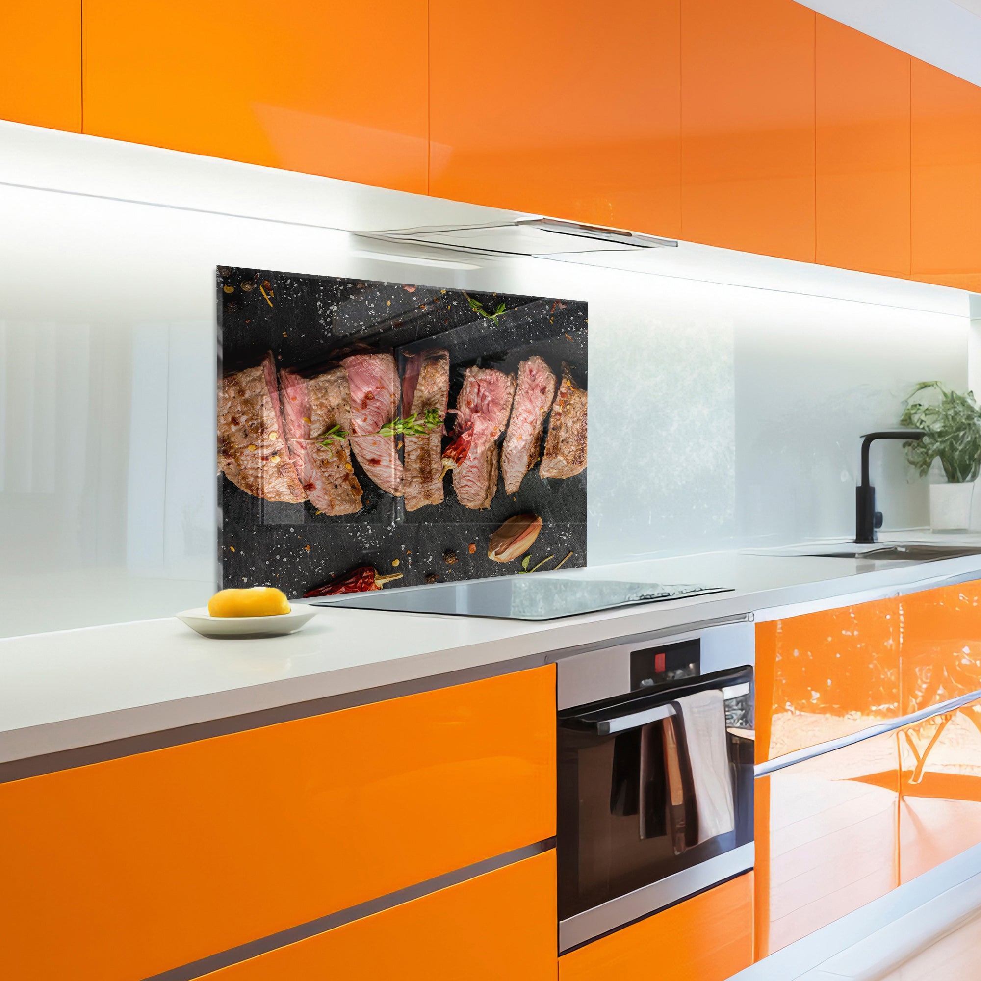 The Art of Grilling – Tempered Glass Kitchen Backsplash