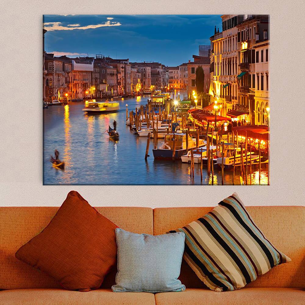 Venice at Night Canvas