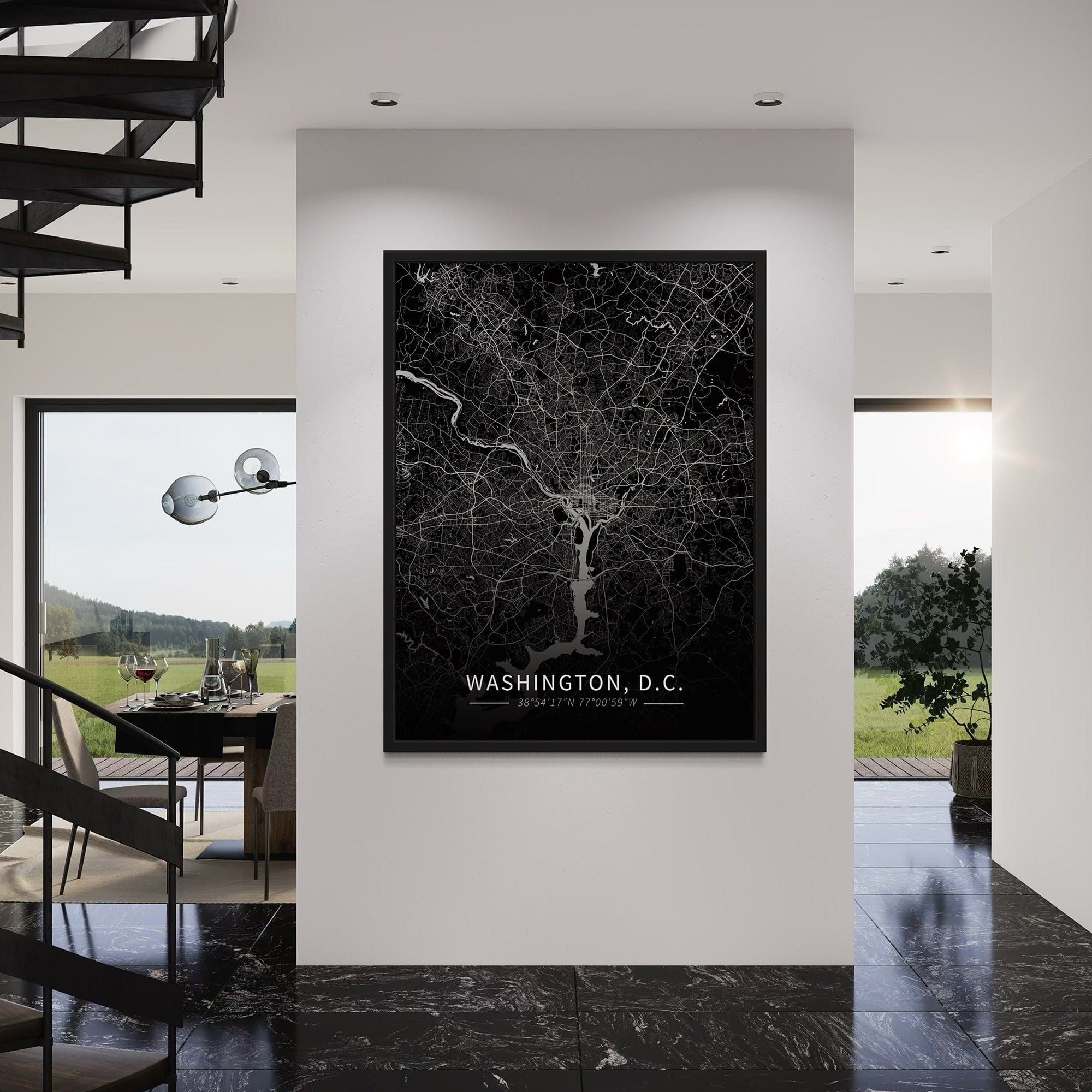 Washington D.C. City Map Canvas