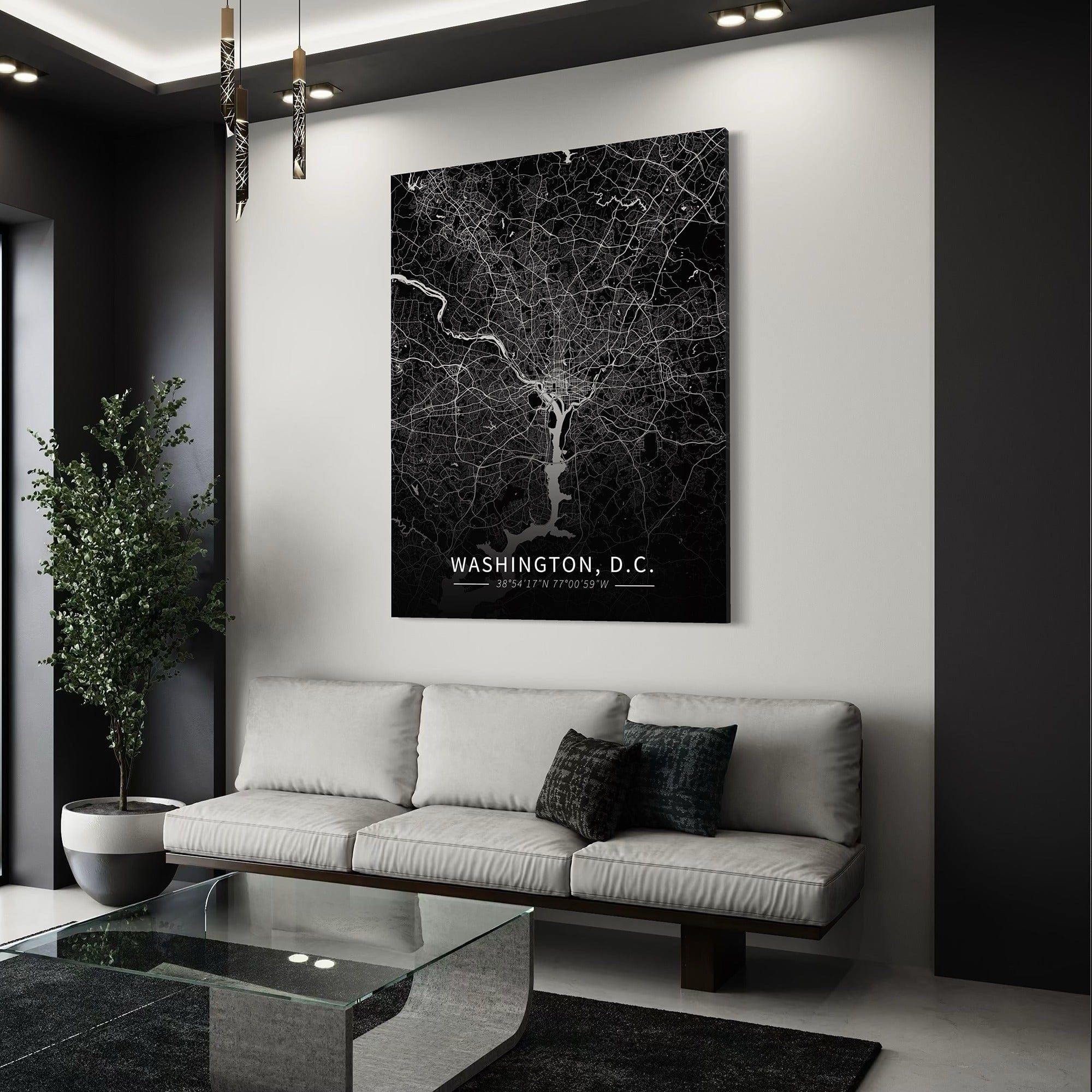 Washington D.C. City Map Canvas