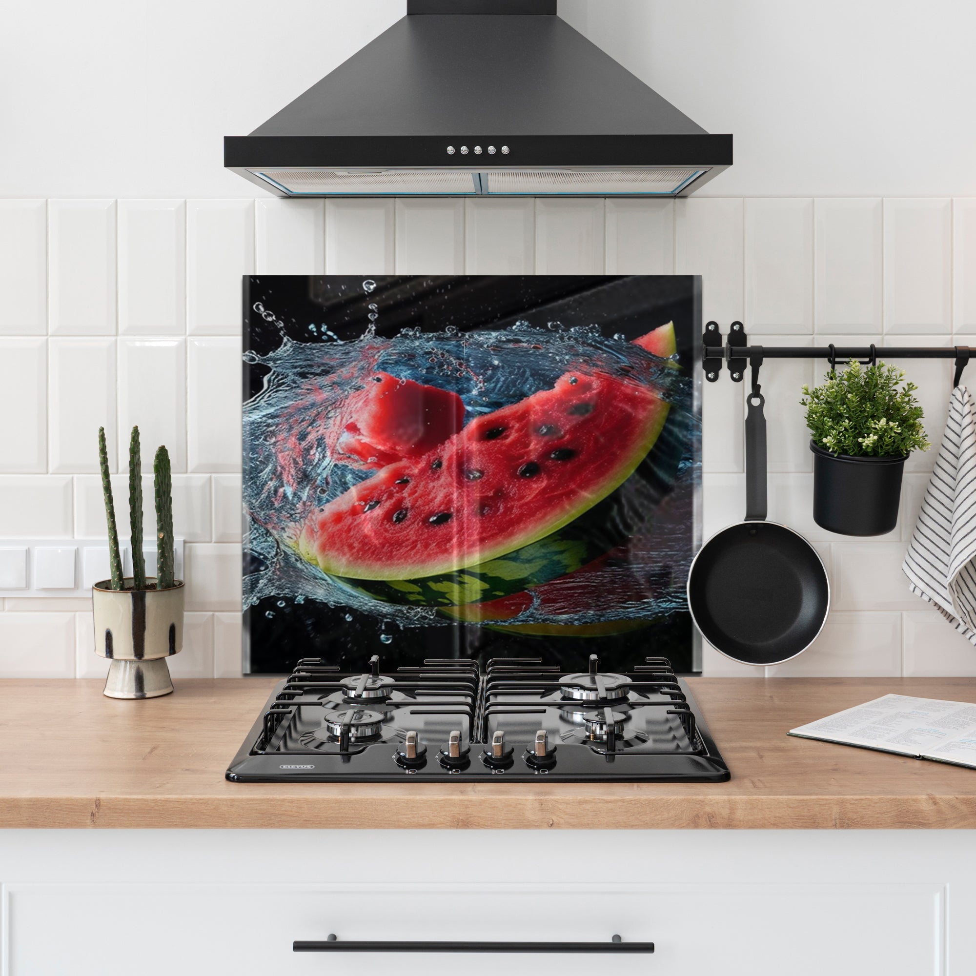 Watermelon Splash – Juicy Tempered Glass Kitchen Backsplash