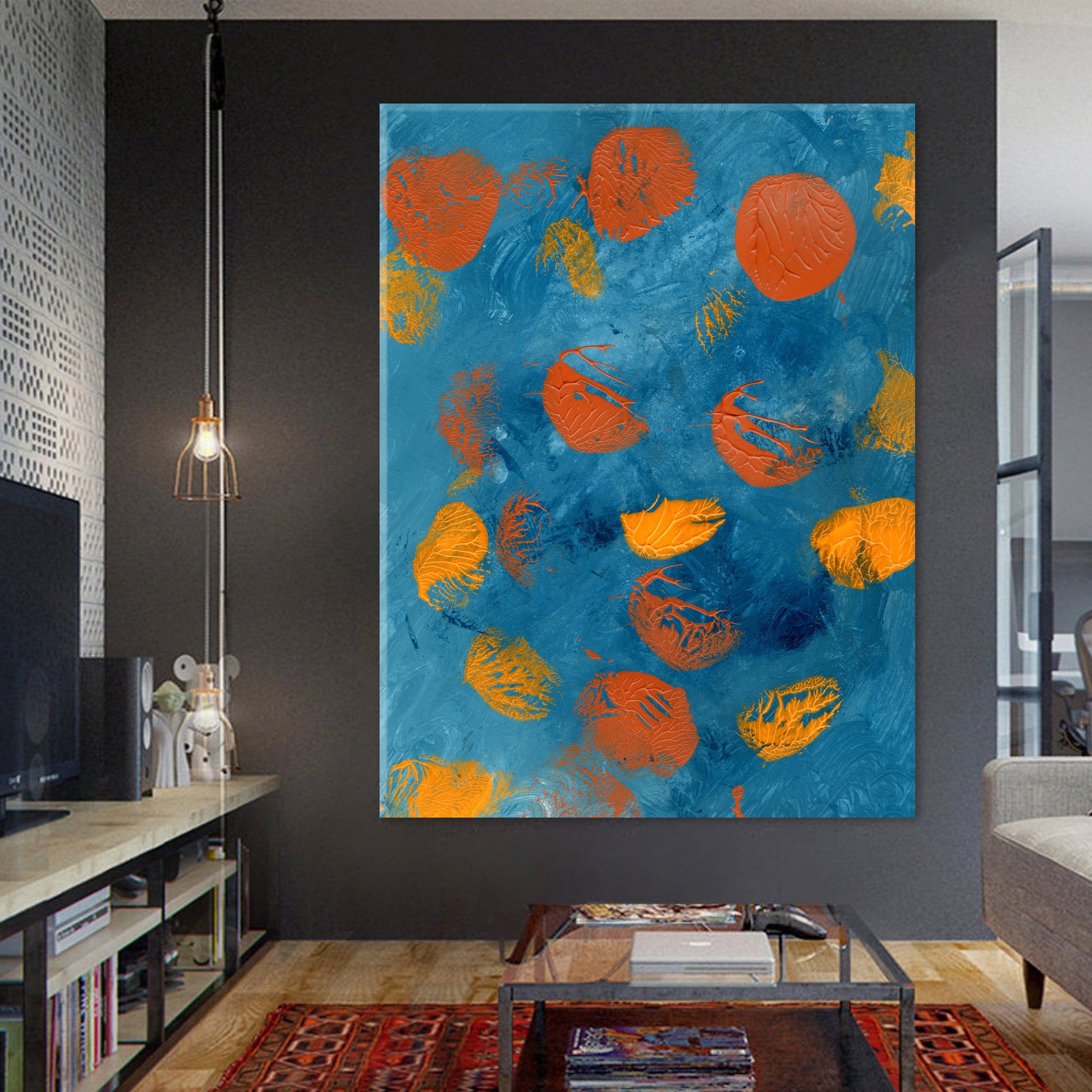Yellow Orange Leaves Canvas