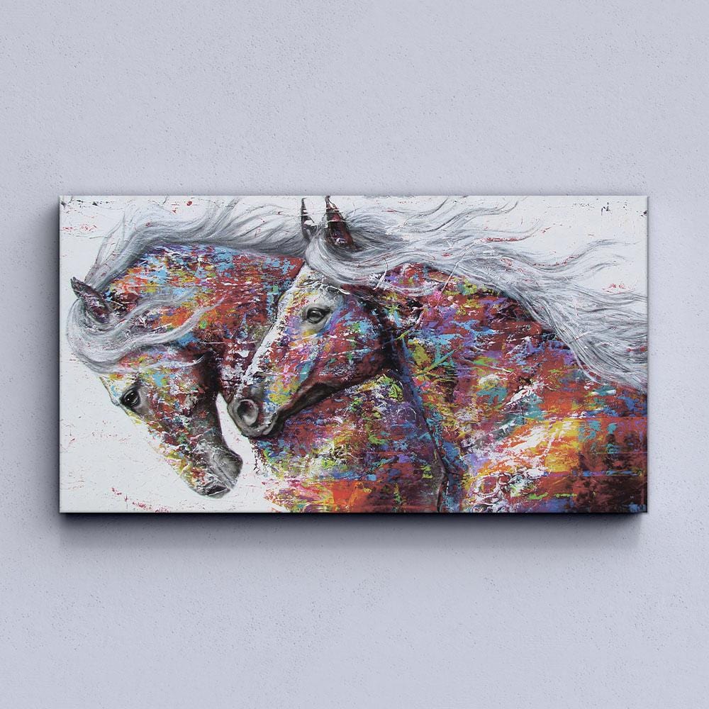 Colorful Horses Canvas