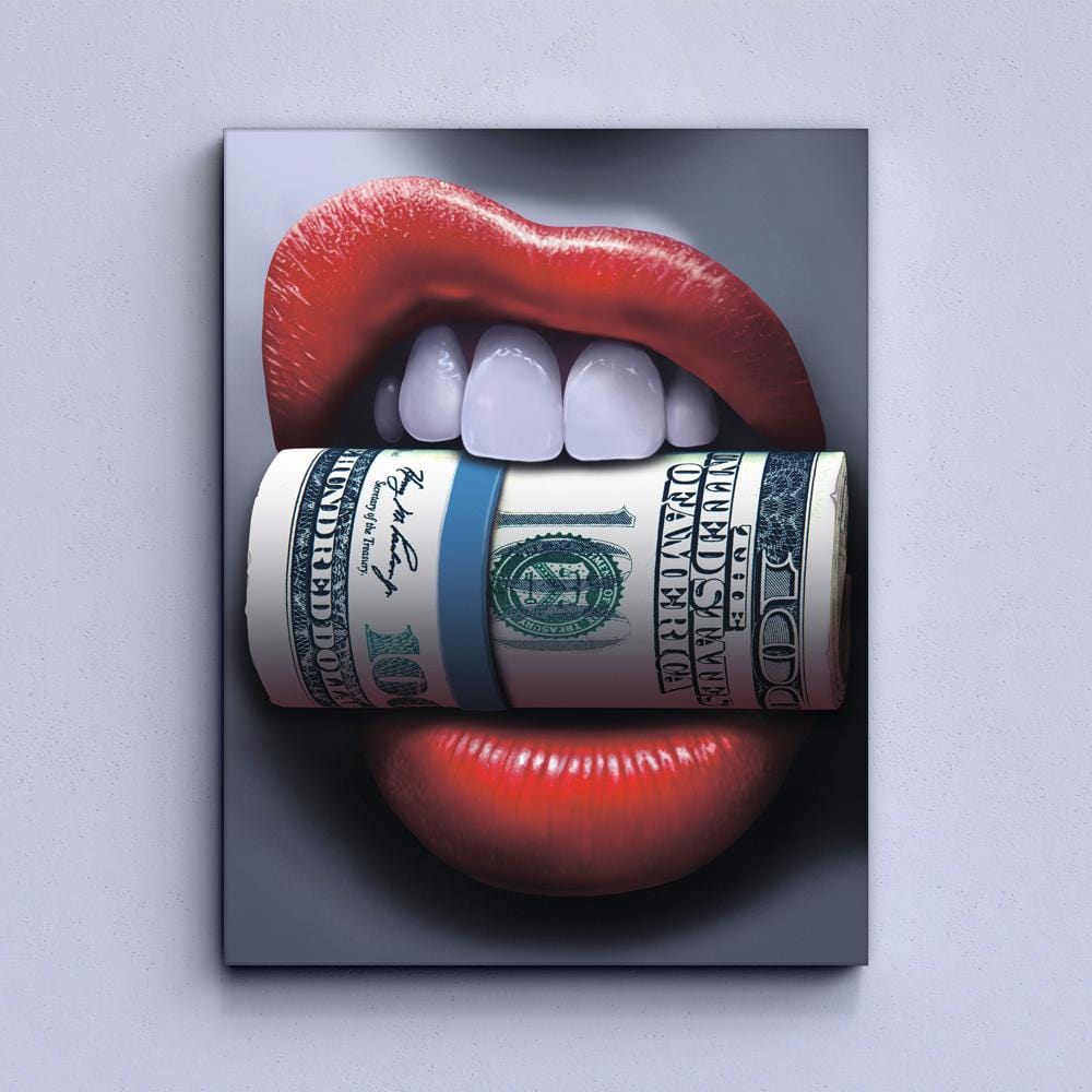 Money In The Teeth Canvas