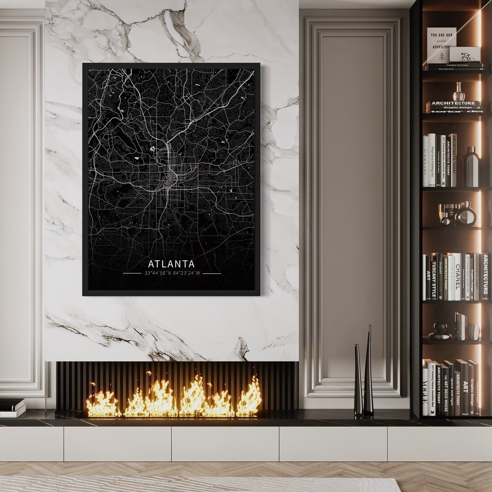 Atlanta City Map Canvas