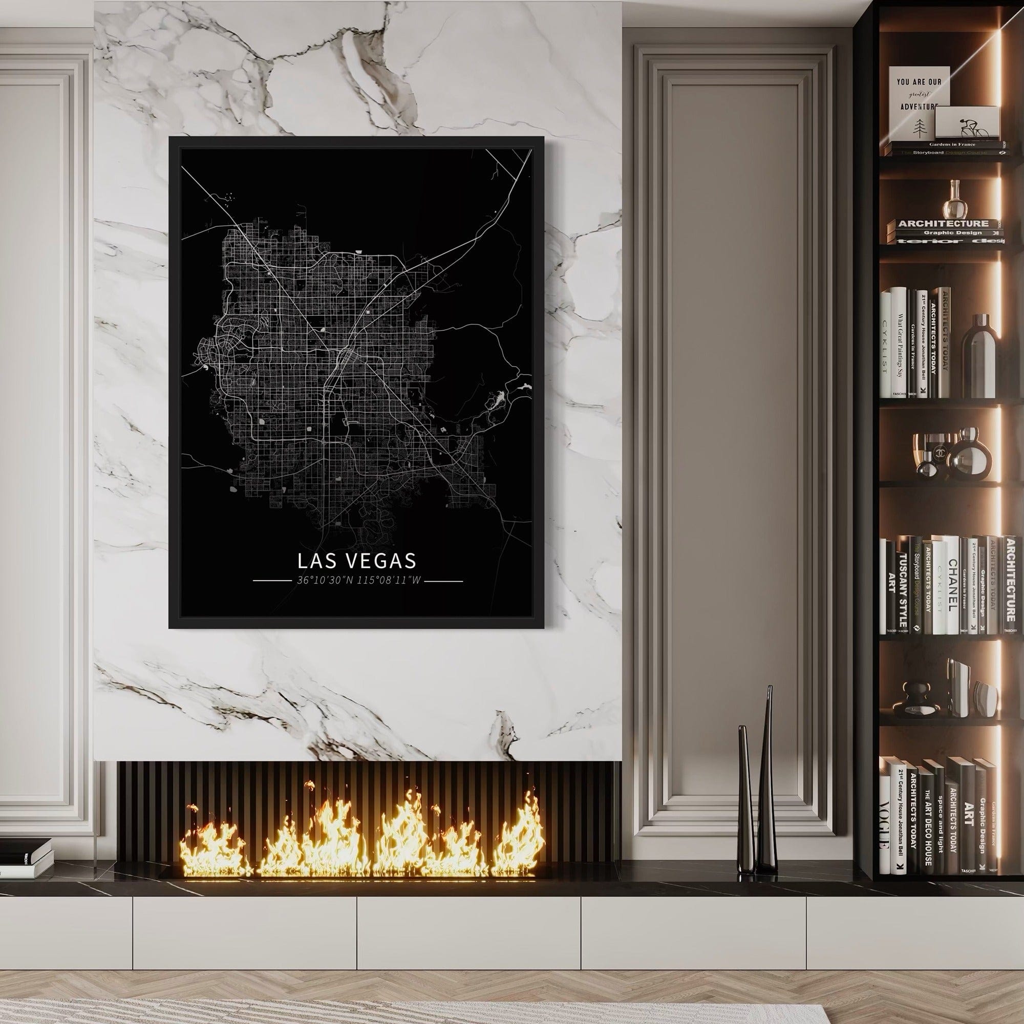 Las Vegas City Map Canvas