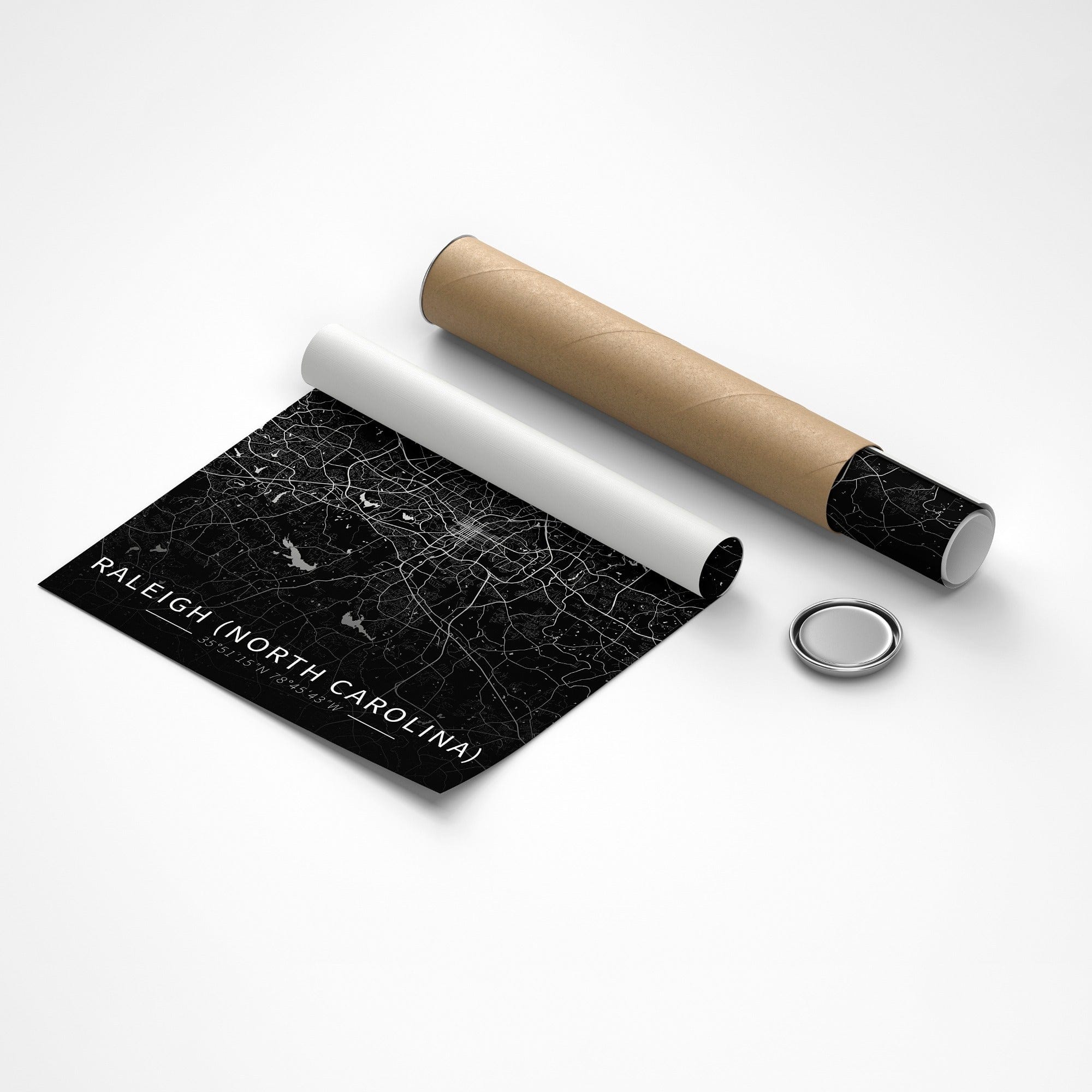 Raleigh City Map Canvas
