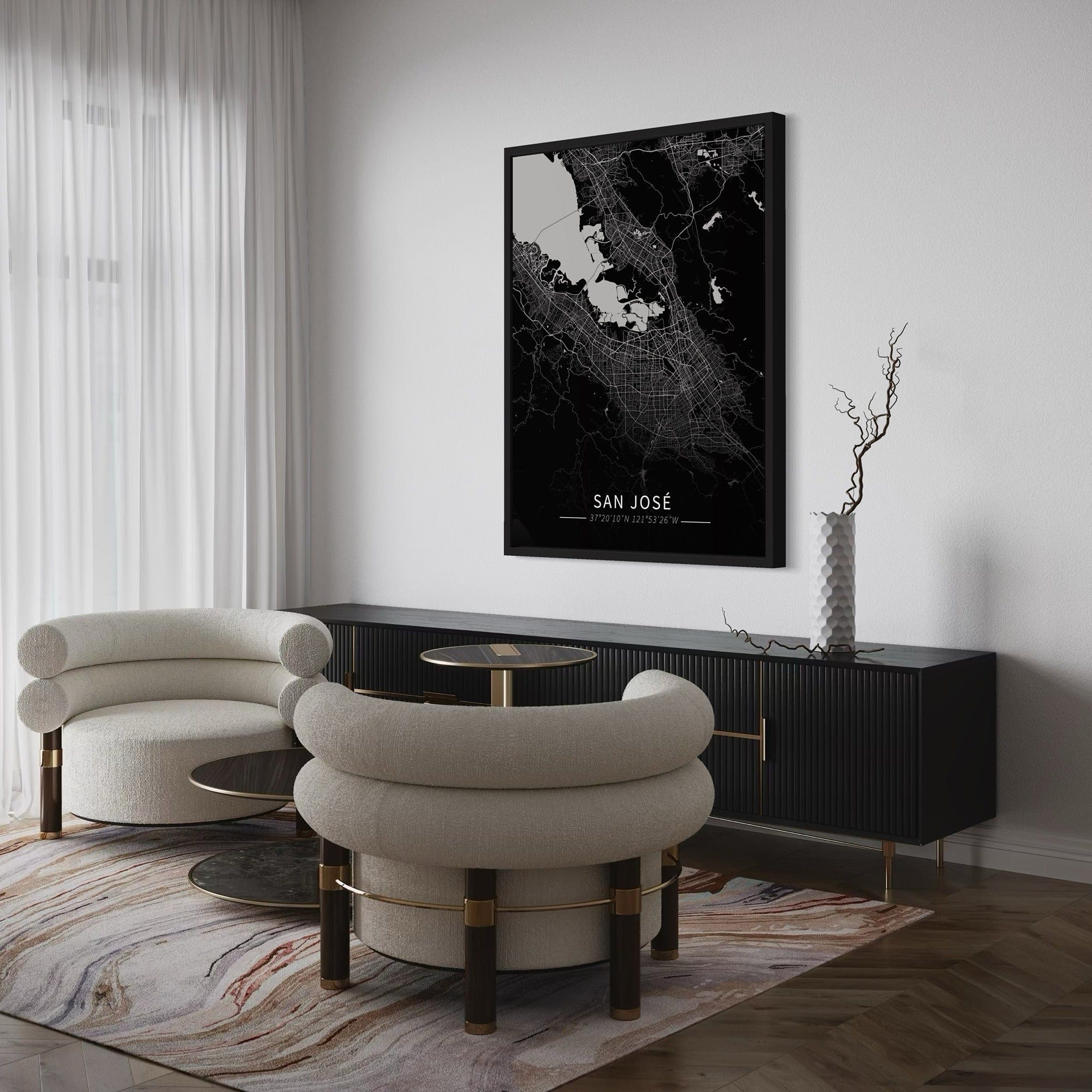 San Jose City Map Canvas