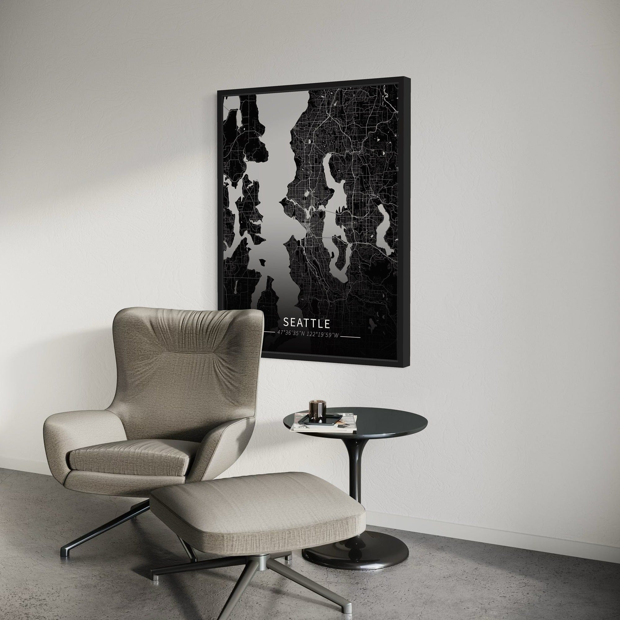 Seattle City Map Canvas
