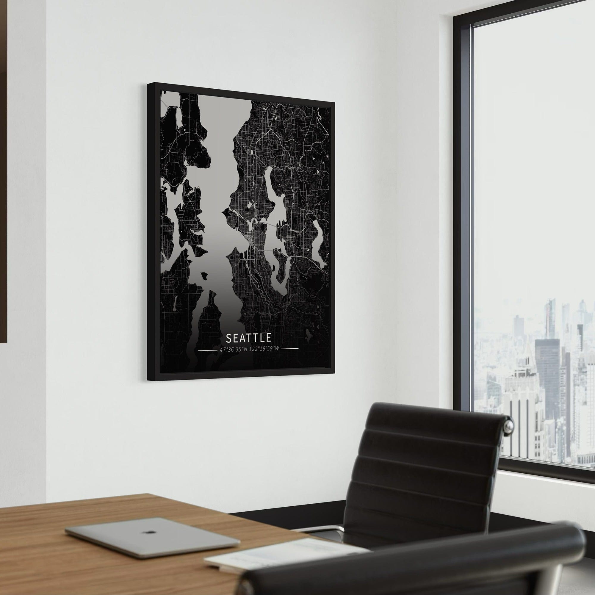 Seattle City Map Canvas