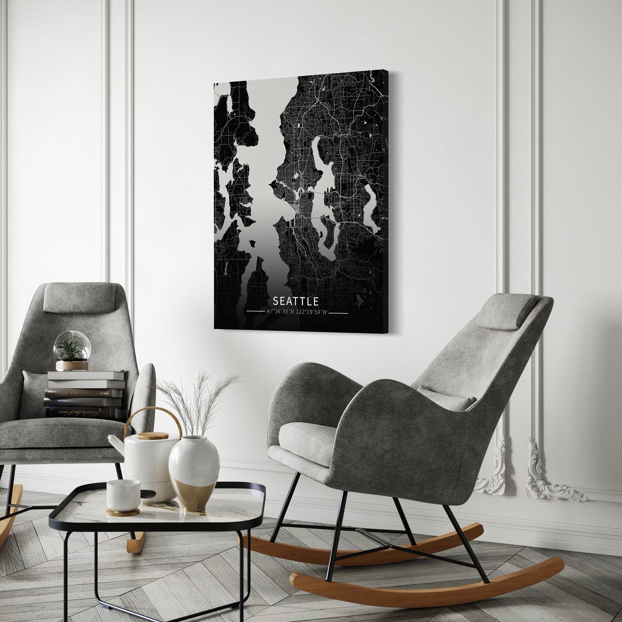 Seattle City Map Canvas
