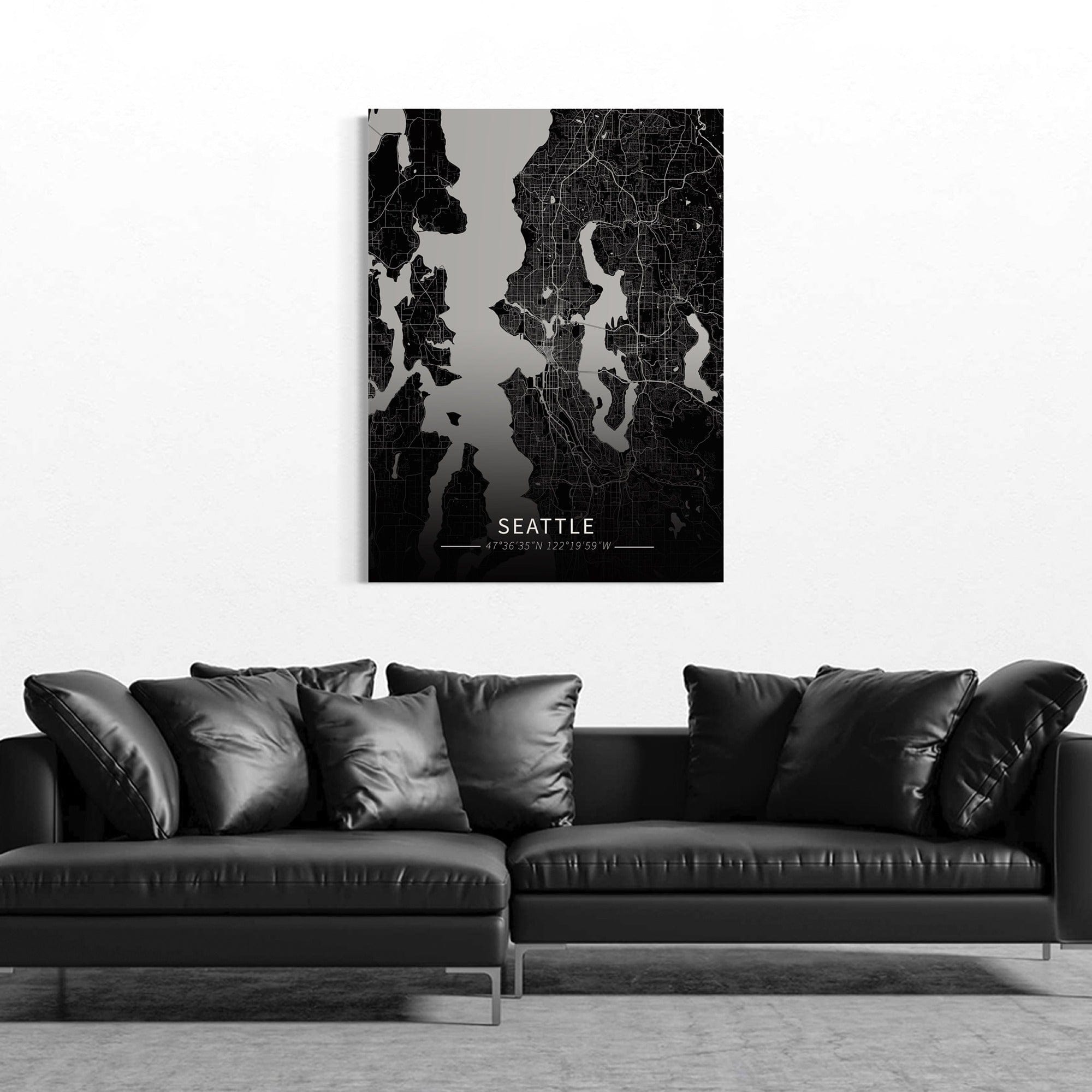 Seattle City Map Canvas