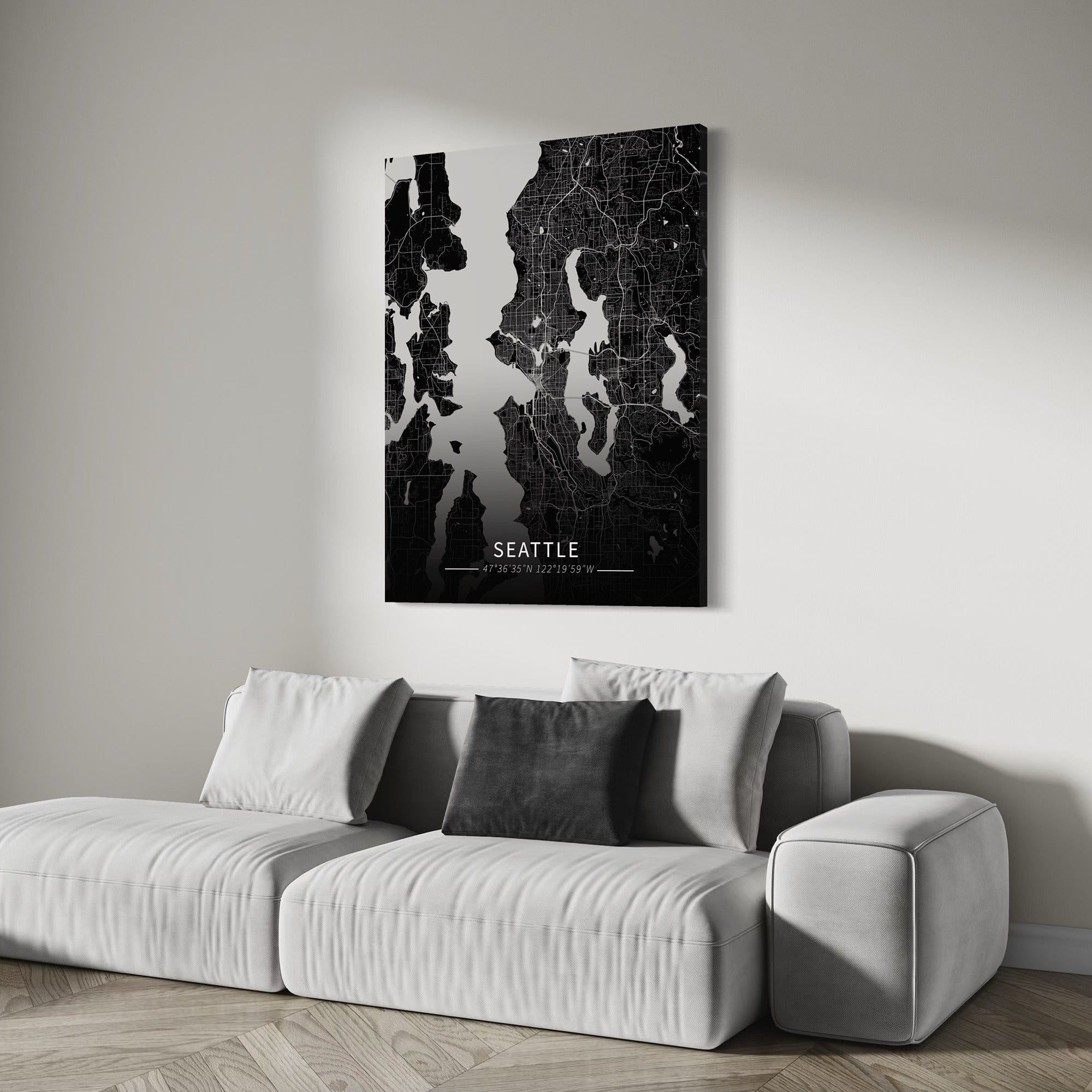 Seattle City Map Canvas